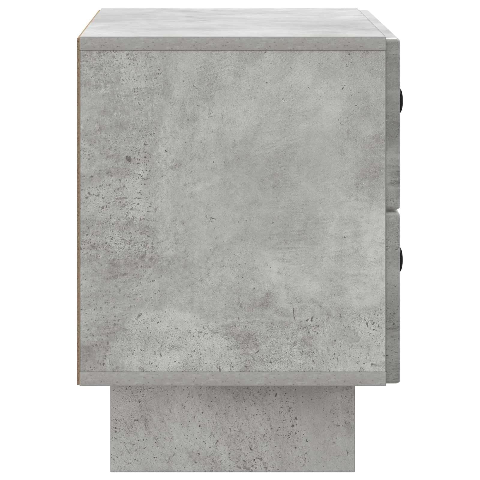 Nočna omarica Betonsko siva 62 x 34,5 x 47,5 cm Inženirski les - slika 6