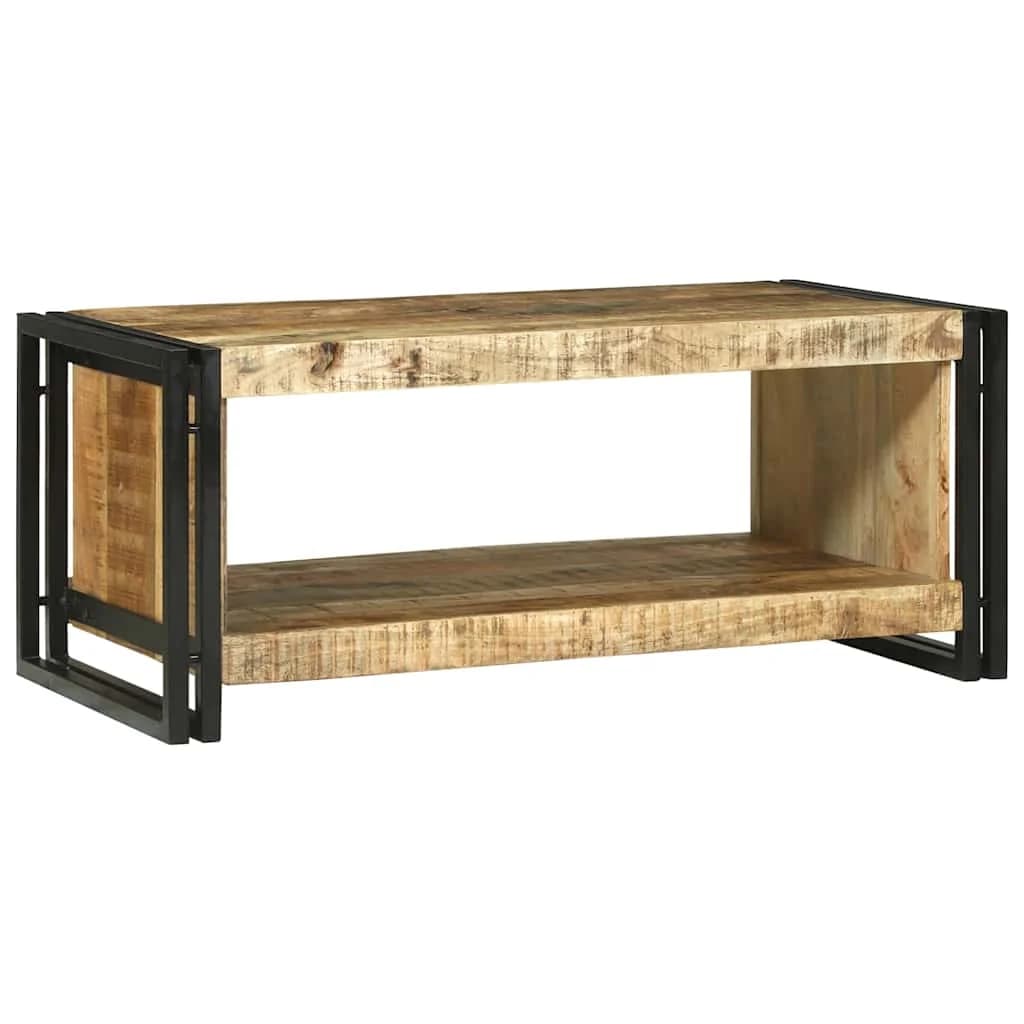 Klubska miza Rjava 90 x 50 x 38 cm Masiven les manga - slika 2