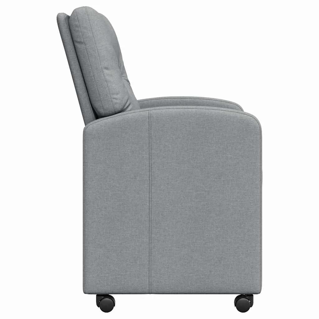 Jedilni stoli s kolesi 2 kos blago Svetlo siva 57 x 67 x 95 cm - slika 5