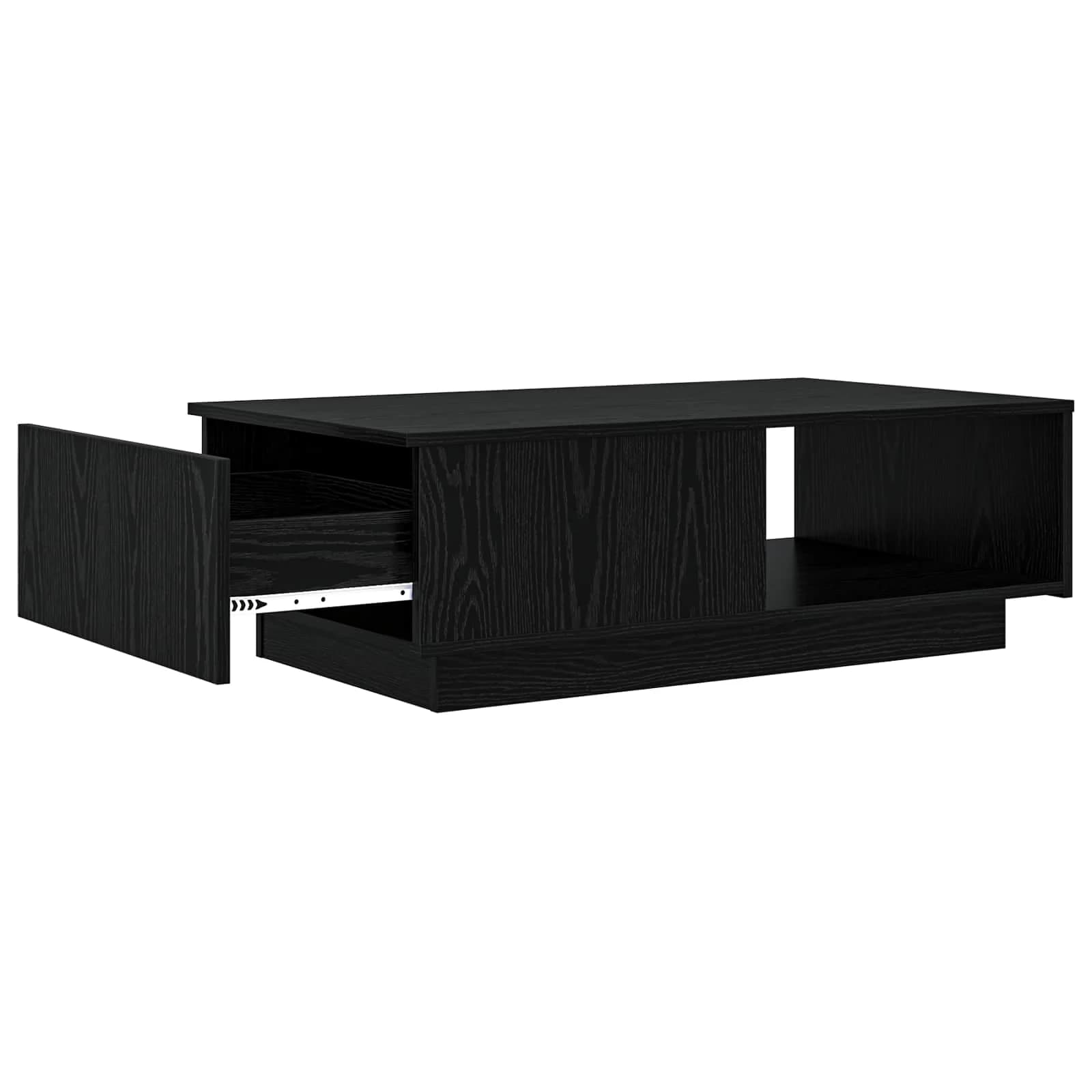 Klubska miza Črna Orehovina 95 x 55 x 31 cm Inženirski les - slika 5