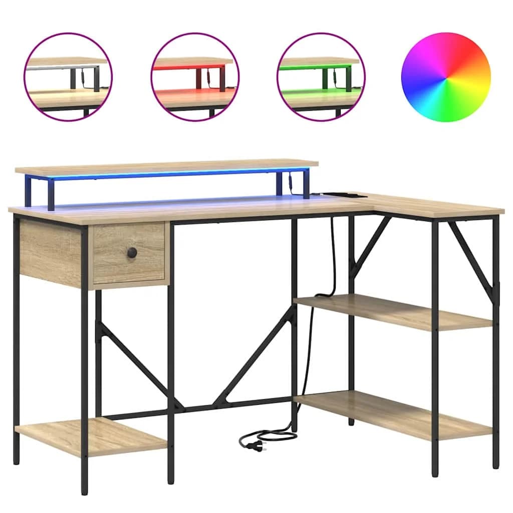 Miza Sonoma hrast Inženirski les 120 x 79 x 86,5 cm - slika 4