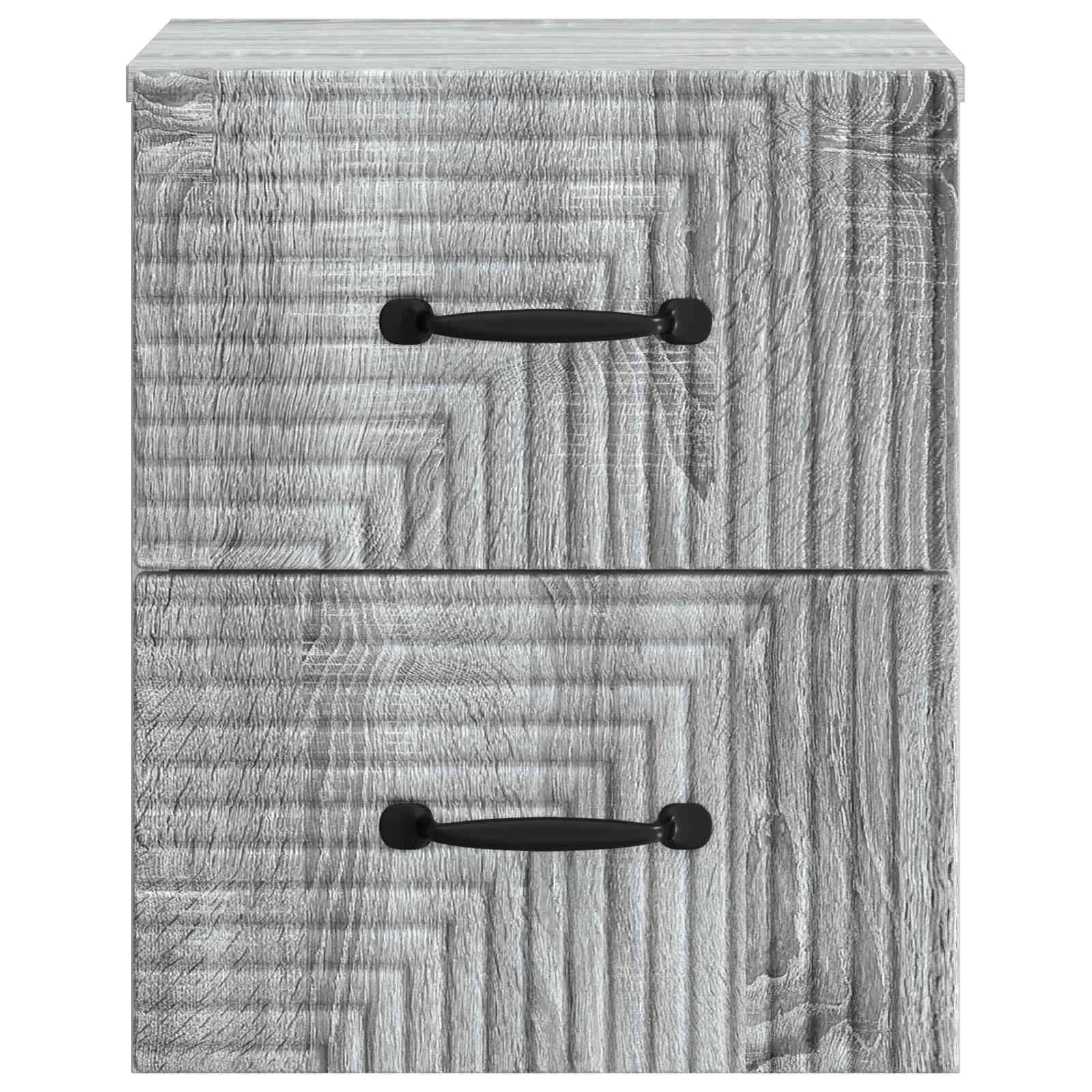 Stenski nočni omarici s predalom Siva Sonoma 34,5 x 33 x 40 cm - slika 5