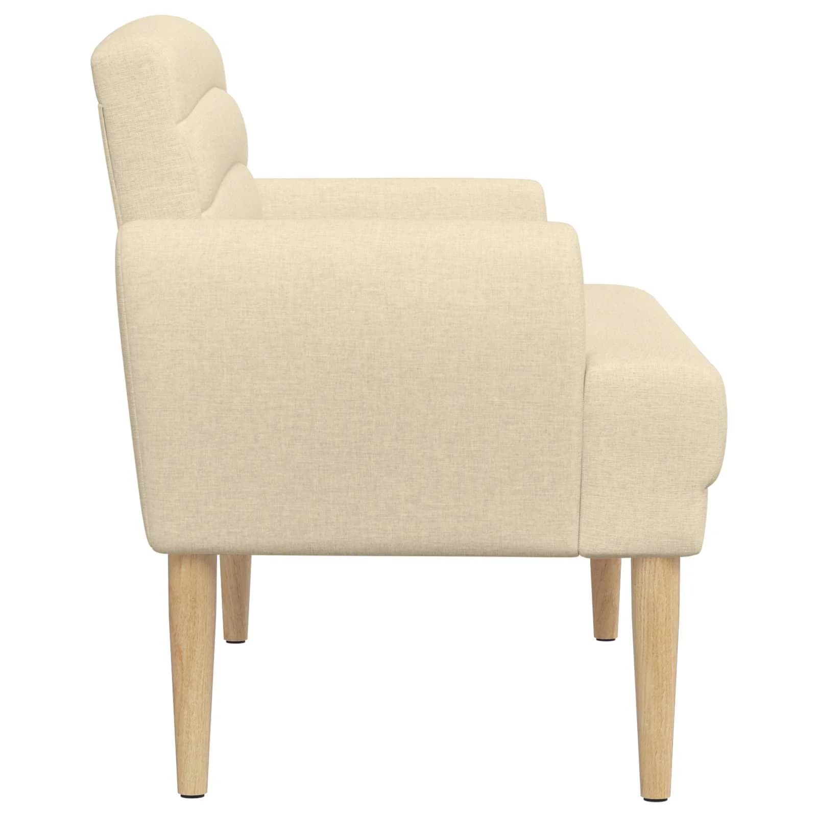 Dvojnica s gumbi Krem 116 x 67 x 80 cm Blago - slika 4