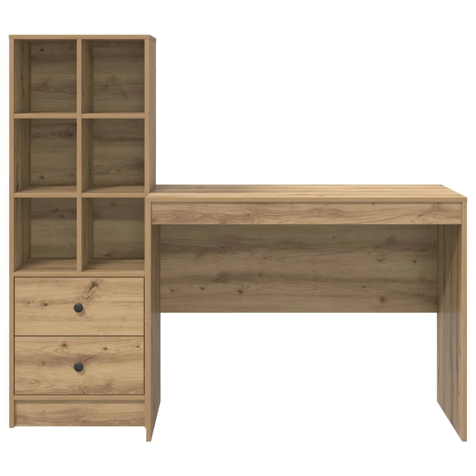 Miza Umetni hrast 145.5 x 50 x 127 cm 2 kos - slika 8