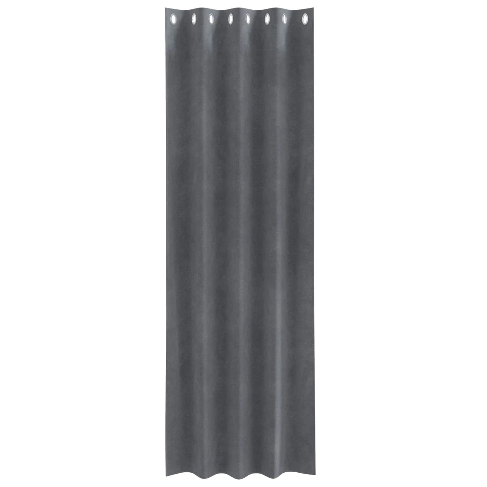 Zatemnitvene zavese 2 kos Svetlo siva 140 x 260 cm Žamet - slika 4