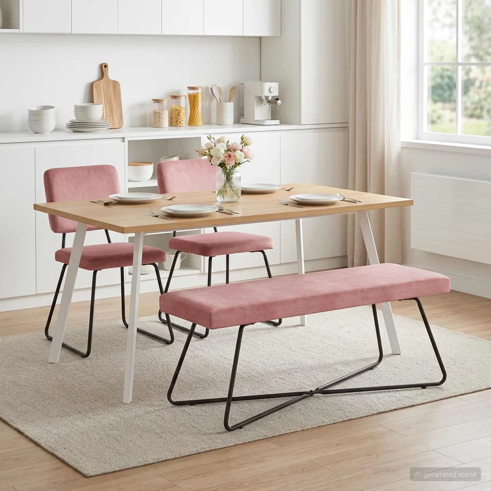 klop Roza 110 x 40 x 45 cm Žamet - slika 3