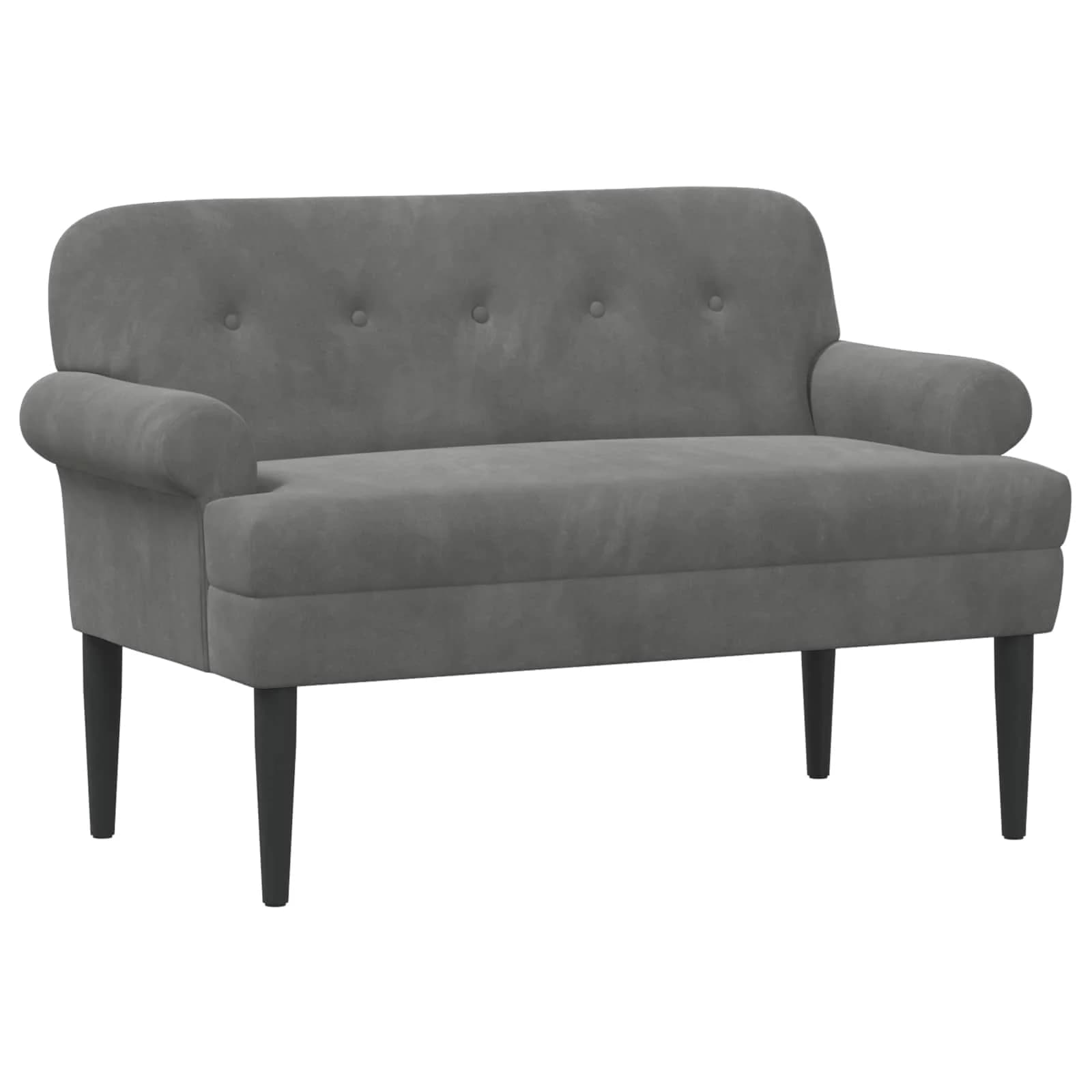 Dvojnica s gumbi Temno siva 120 x 66 x 78 cm Žamet - slika 2