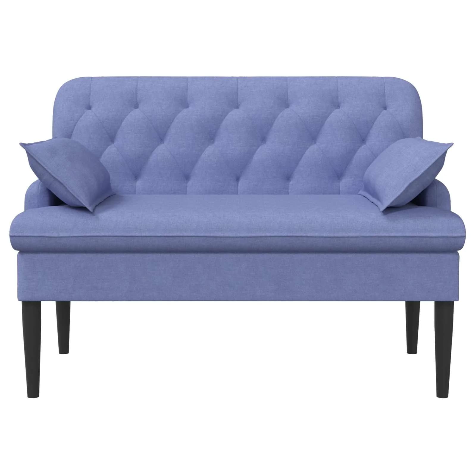 Dvojnica s gumbi Jeans modra 111 x 68 x 80 cm Blago - slika 3