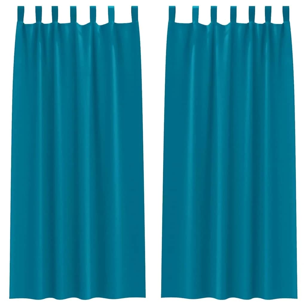 Zavese za zatemnitev z obroči 2 kos Turkizna 260 x 140 cm - slika 2