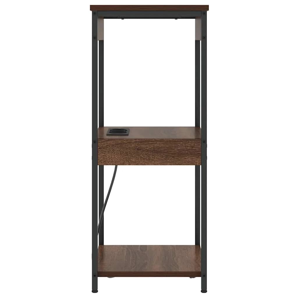 Nočna omarica Rjav hrast 41 x 31 x 76 cm Inženirski les - slika 6