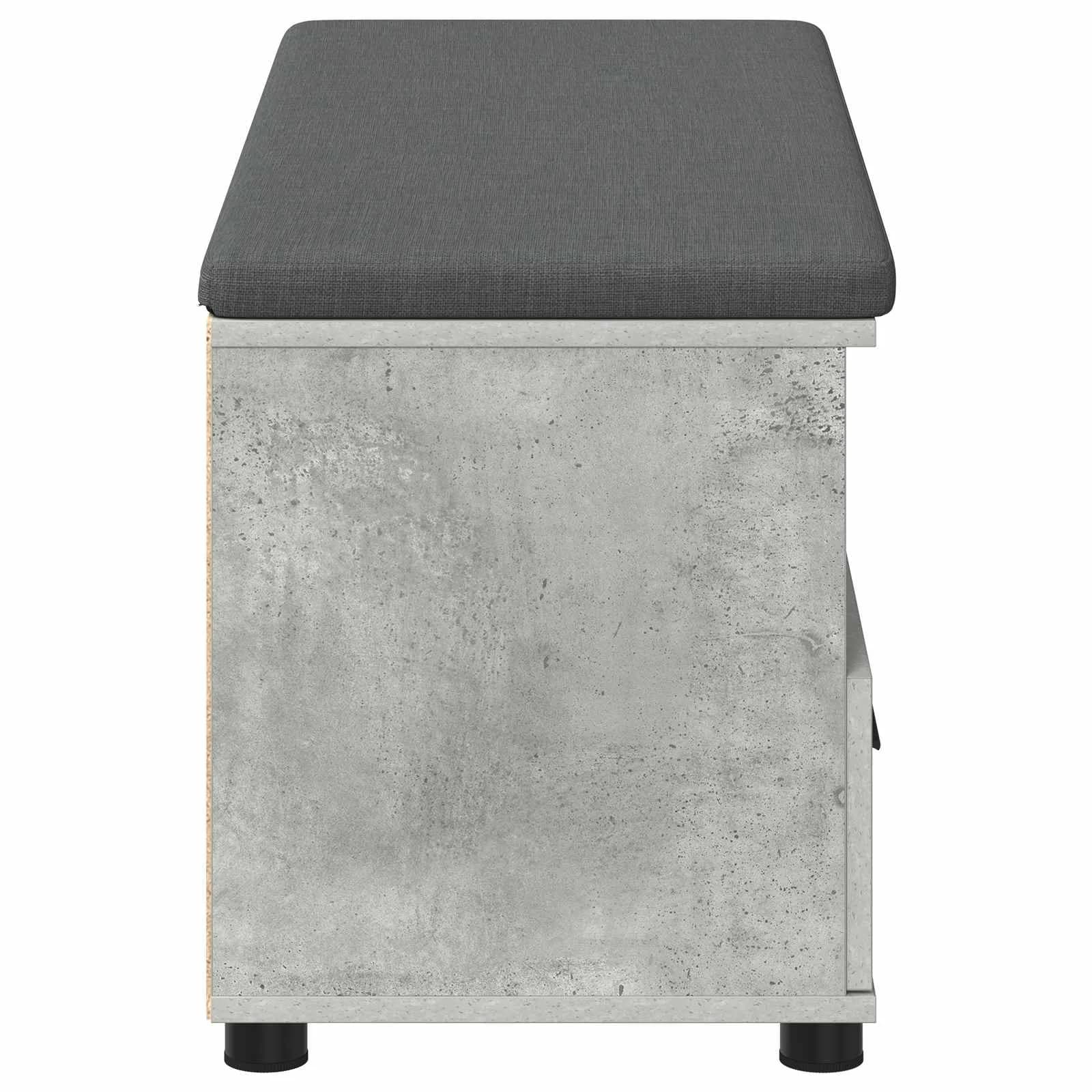 Haldna klop z blazino s predalom Beton Siva 100 x 38 x 46 cm - slika 7