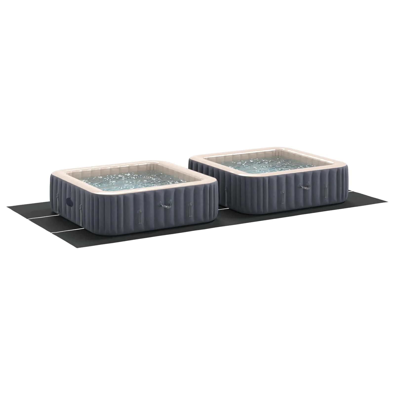 Podloga za bazen Črna 640 x 321 x 0,1 cm Netrdno blago - slika 3