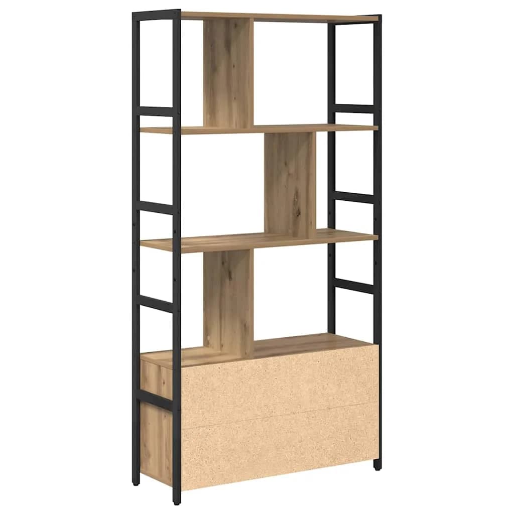 Knjižna polica 80 x 30 x 155,5 cm Inženirski les Umetni hrast - slika 8