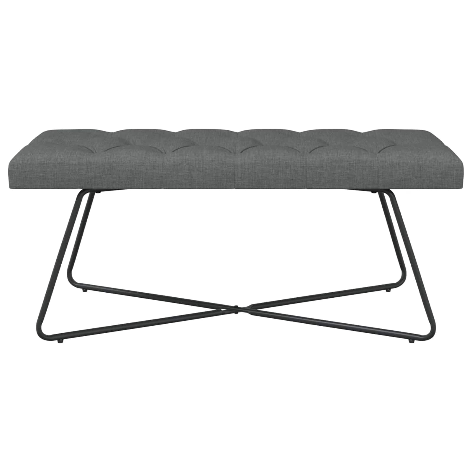 Klop s gumbnim oblazinjenjem Temno siva 110 x 40 x 46 cm Blago - slika 5