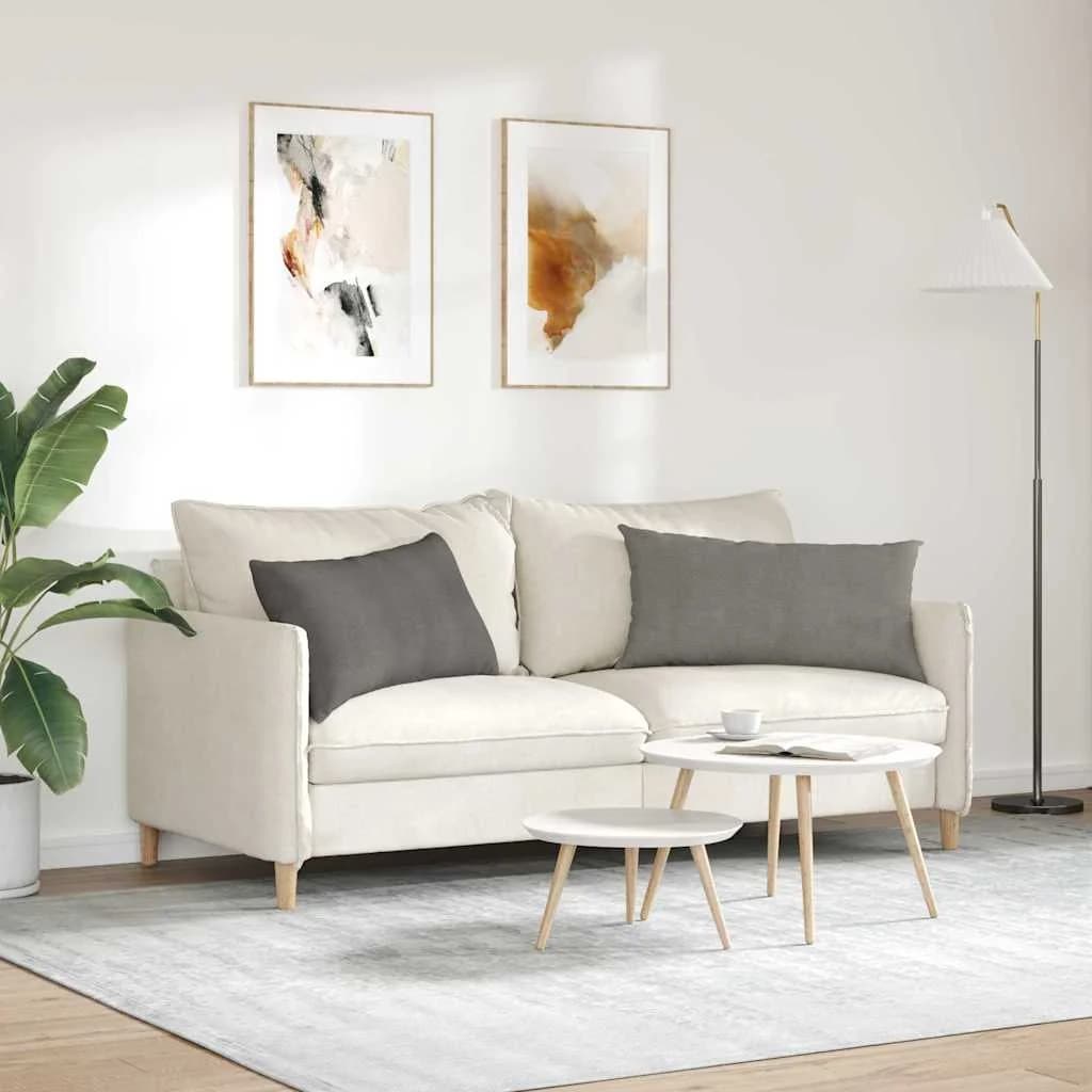 Blazine za kavč 2 pcs Svetlo siva 80 x 40 cm Žametna tkanina - slika 4