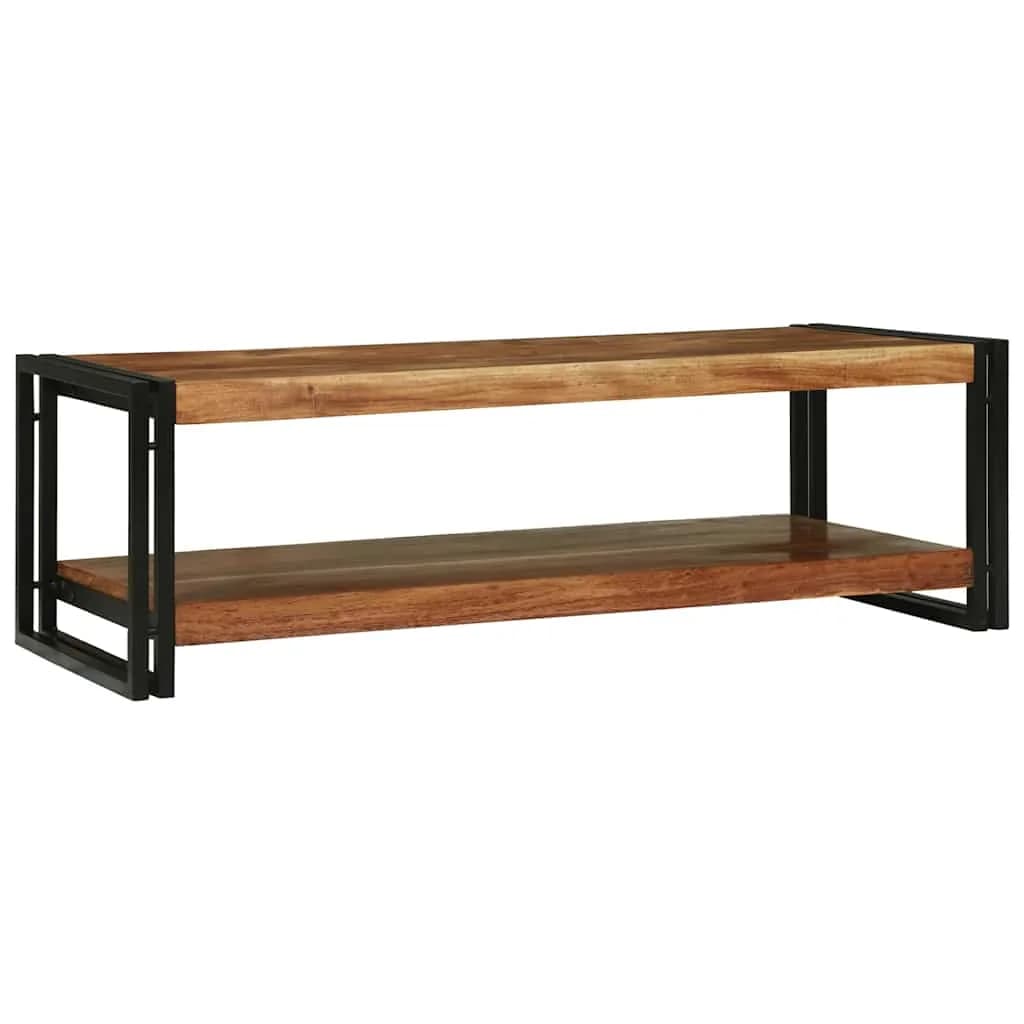 Klubska miza Rjava 120 x 50 x 38 cm Masiven les akacije - slika 5