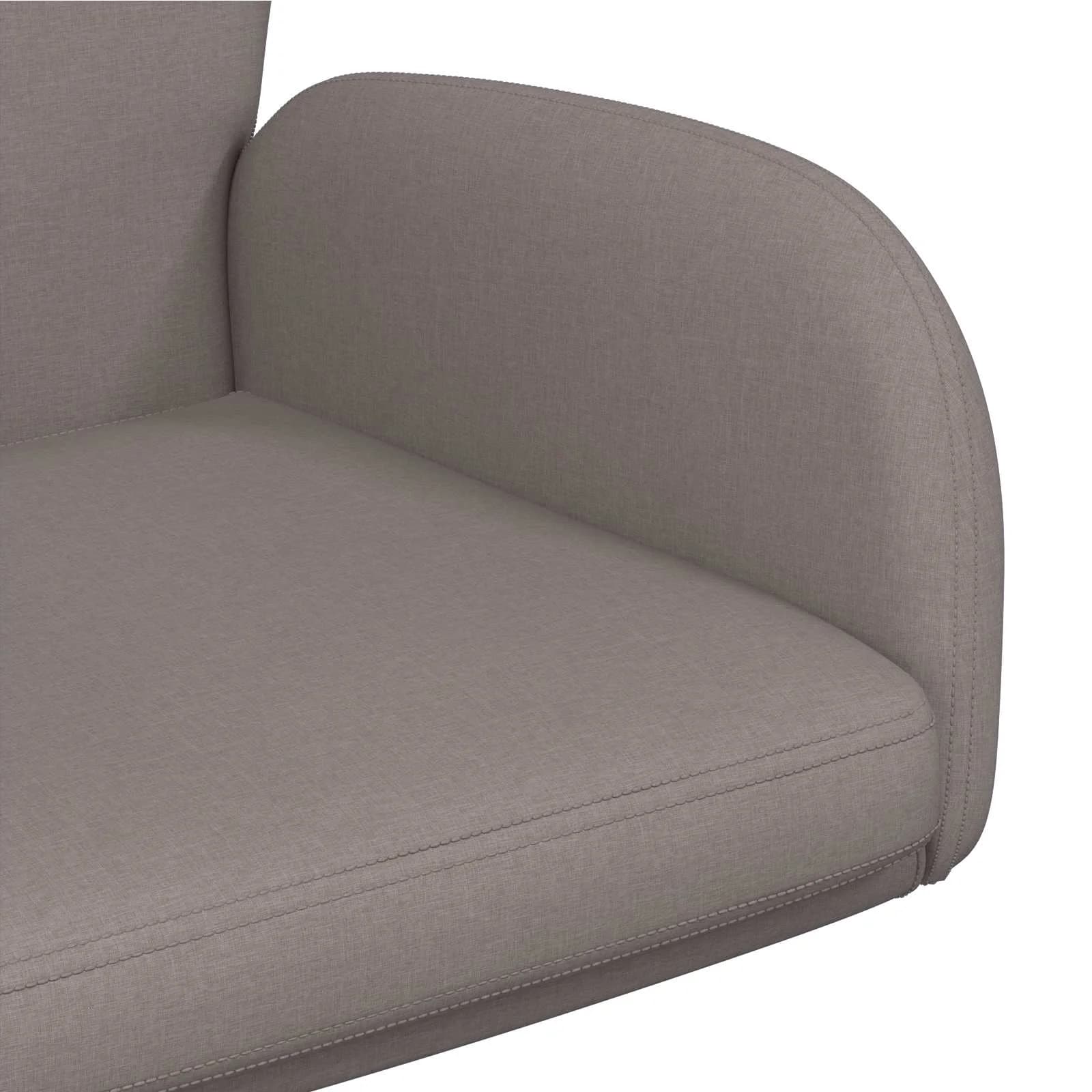 Vrteči pisarniški stoli 4 kos 54 x 58 x 90 cm Taupe Blago - slika 6