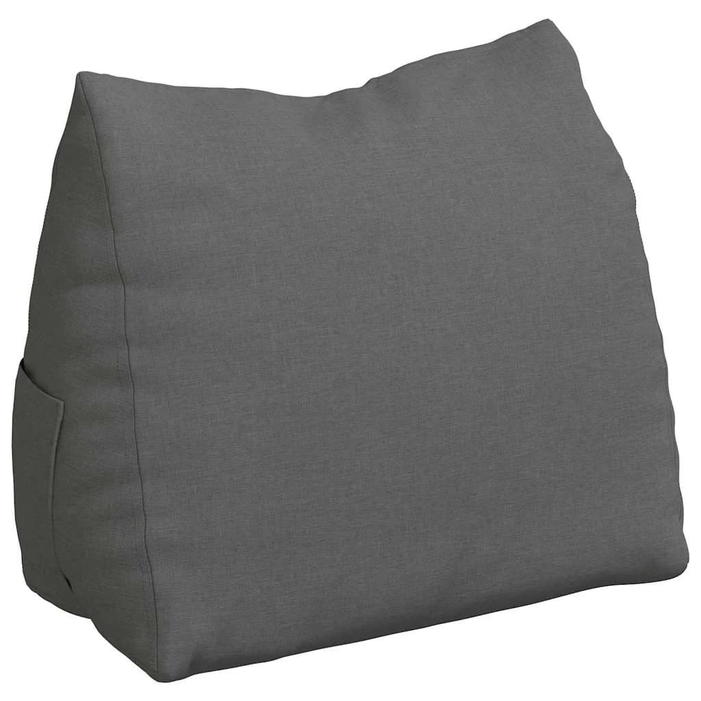 Poglavni vzglavnik Temno siva 60 x 20 x 50 cm blago - slika 2