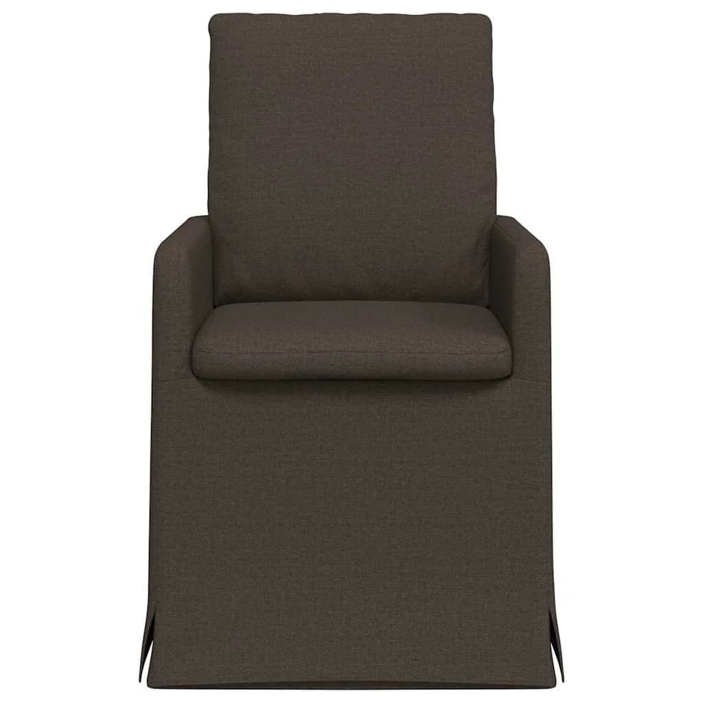 Jedilni stoli 2 kos Laneno platno Temno siva 57 x 67 x 98 cm - slika 4