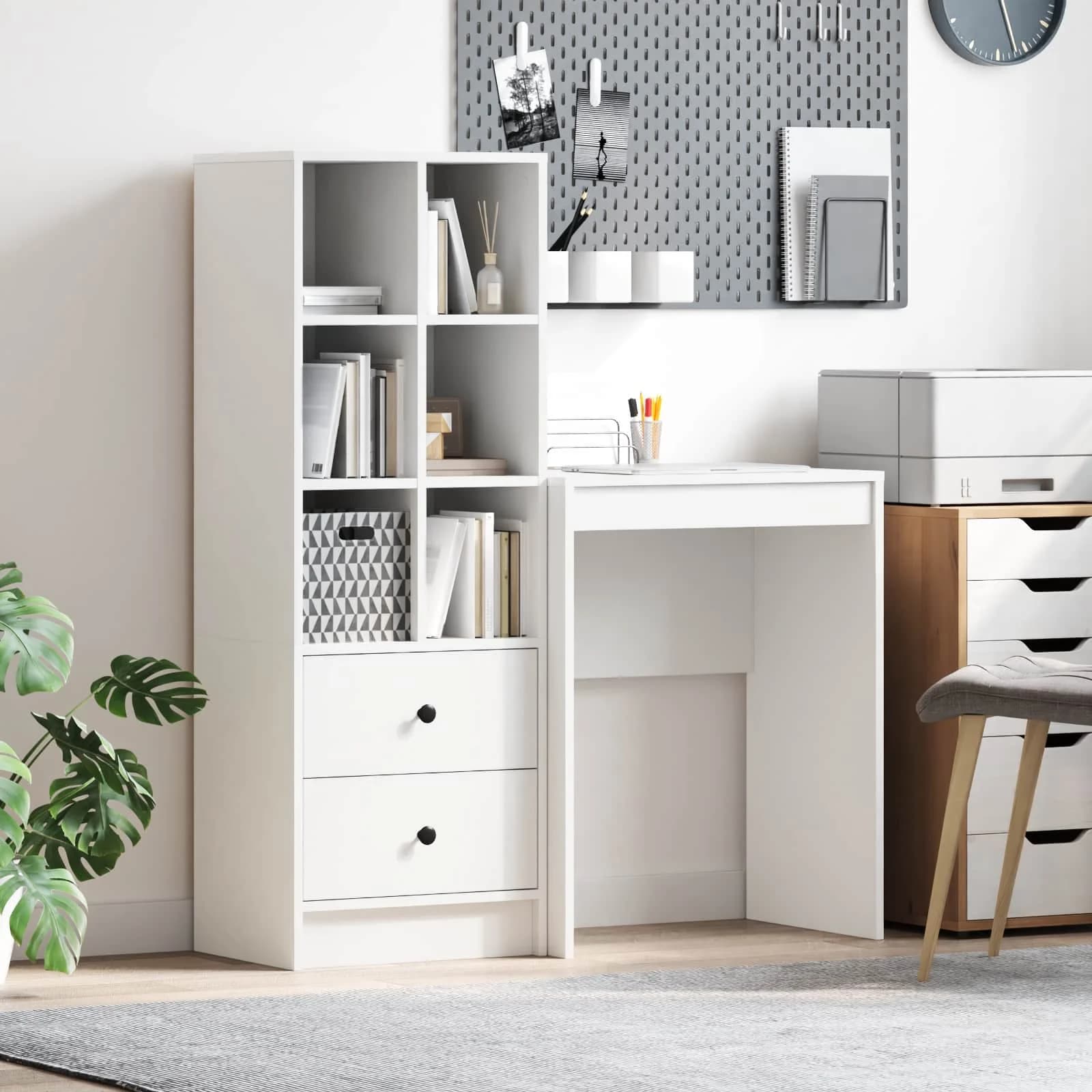 Miza Bela 105,5 x 34 x 127 cm 2 kos