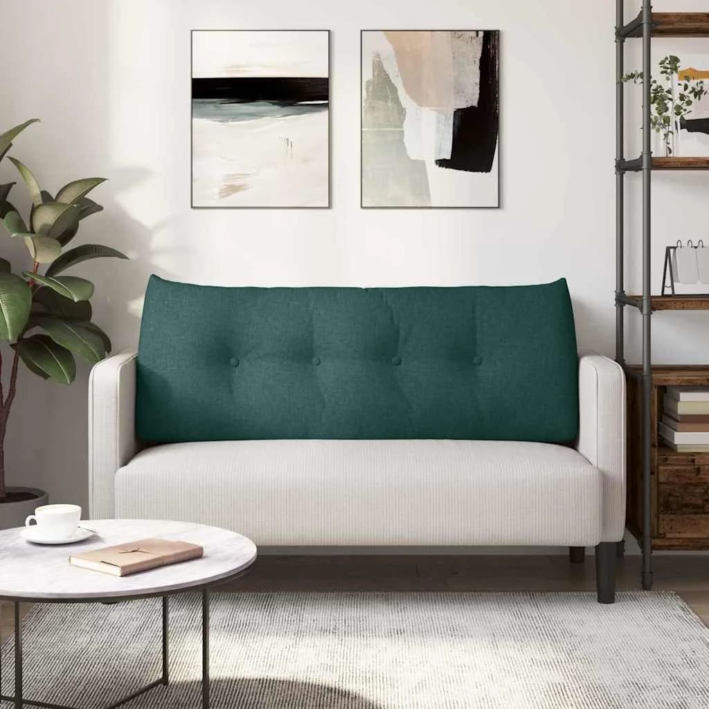 Poglavni vzglavnik Temno zelena 120 x 24 x 50 cm blago - slika 4