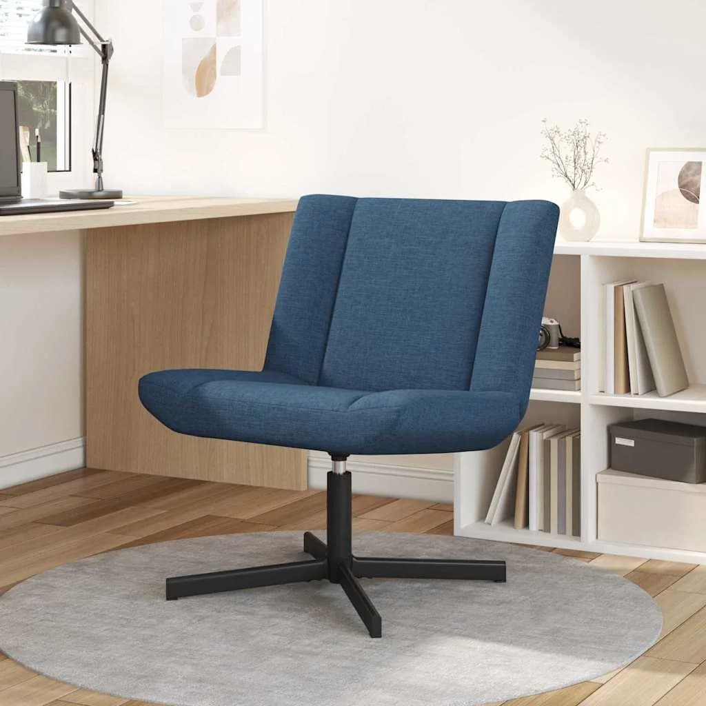 Vrtljiv stol Modra 63 x 75 x 76 cm blago