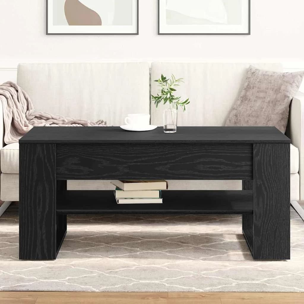 Klubska miza Črna Orehovina 102 x 55 x 45 cm Inženirski les - slika 4