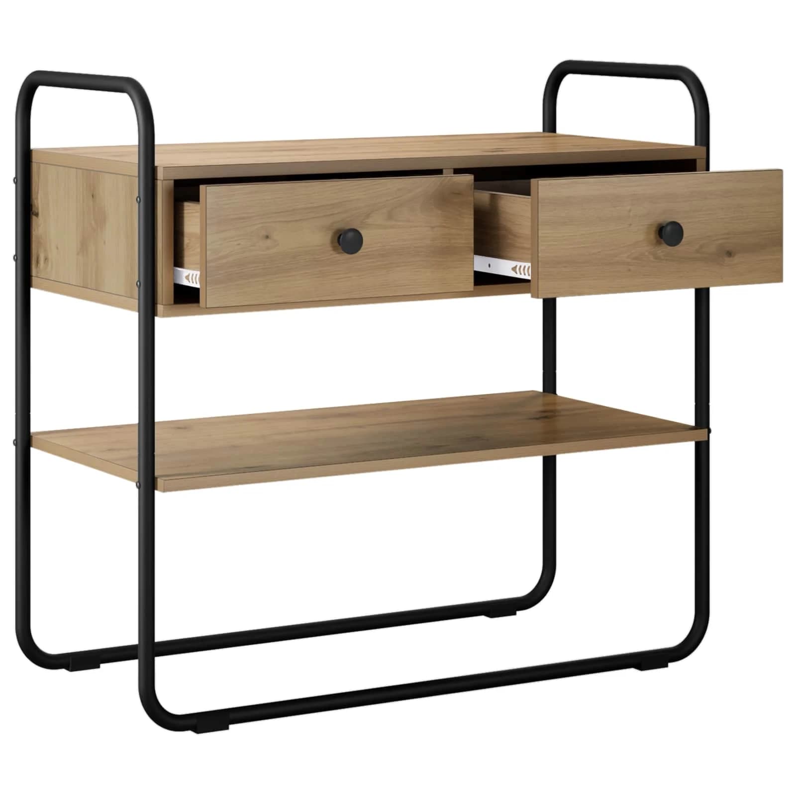 Konzolna miza Artisan hrast 100 x 40 x 75 cm Inženirski les - slika 4