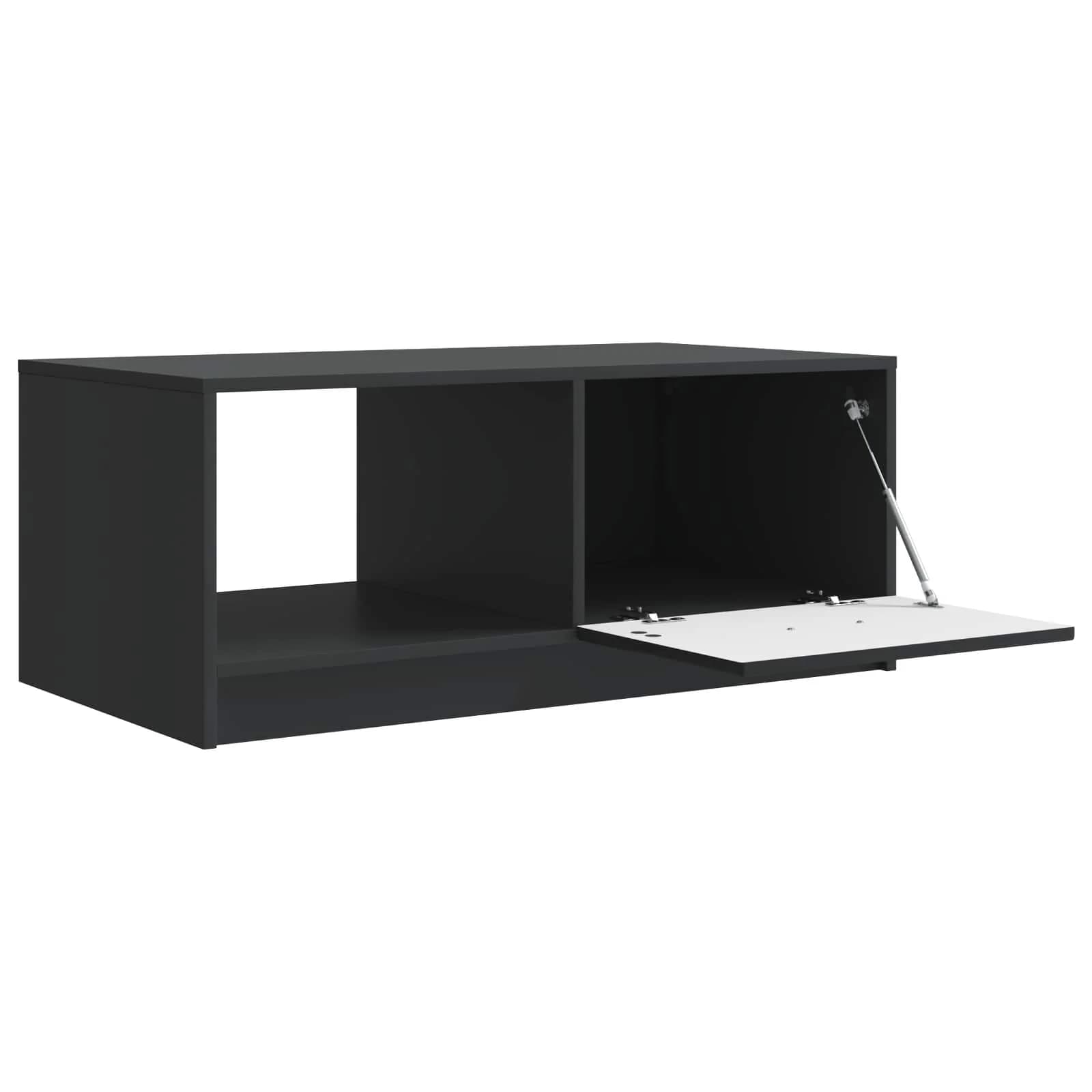 Klubska miza Črna 90 x 50 x 37 cm Inženirski les - slika 4