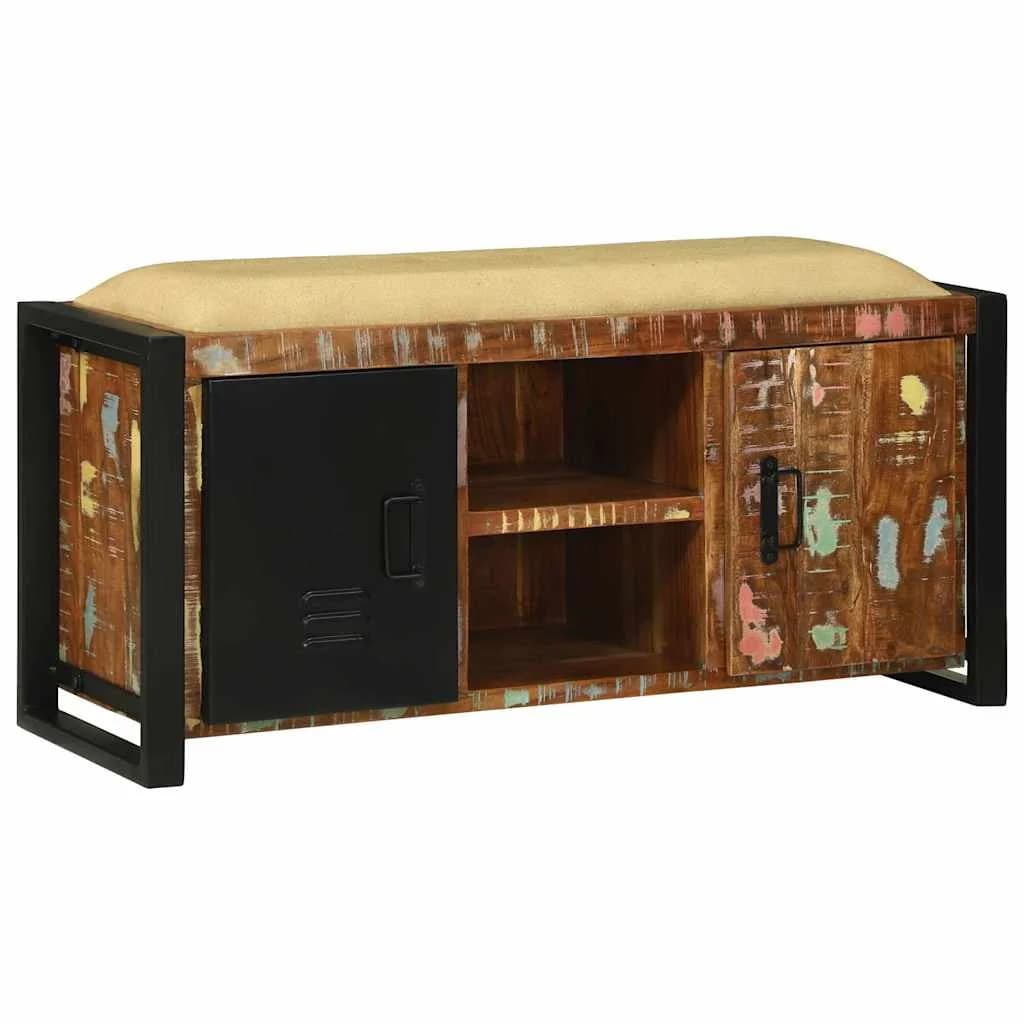 Klubska omara večbarvno 100 x 35 x 50 cm Trden predelan les - slika 3