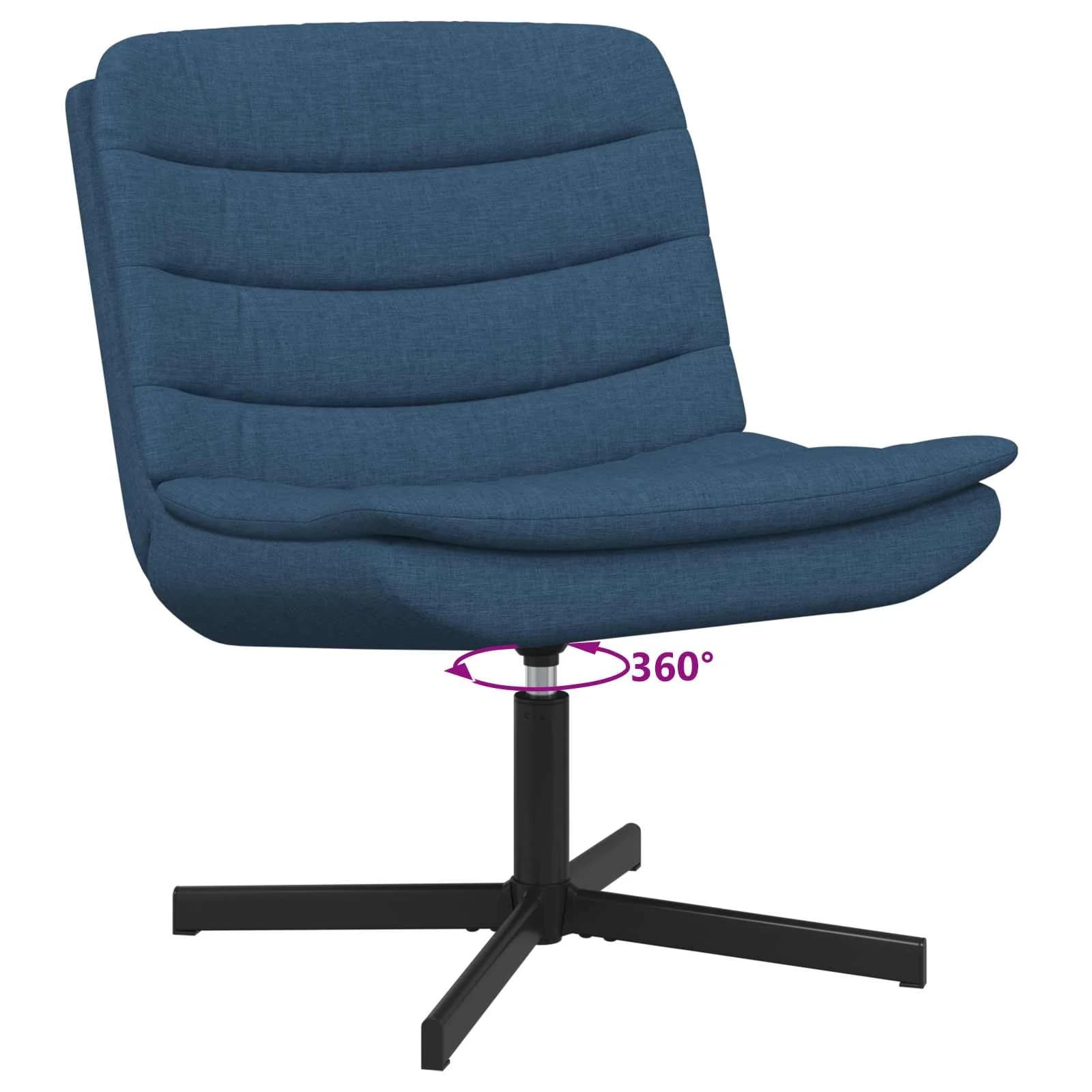 Vrtljiv stol Modra 63 x 75 x 76 cm blago - slika 5