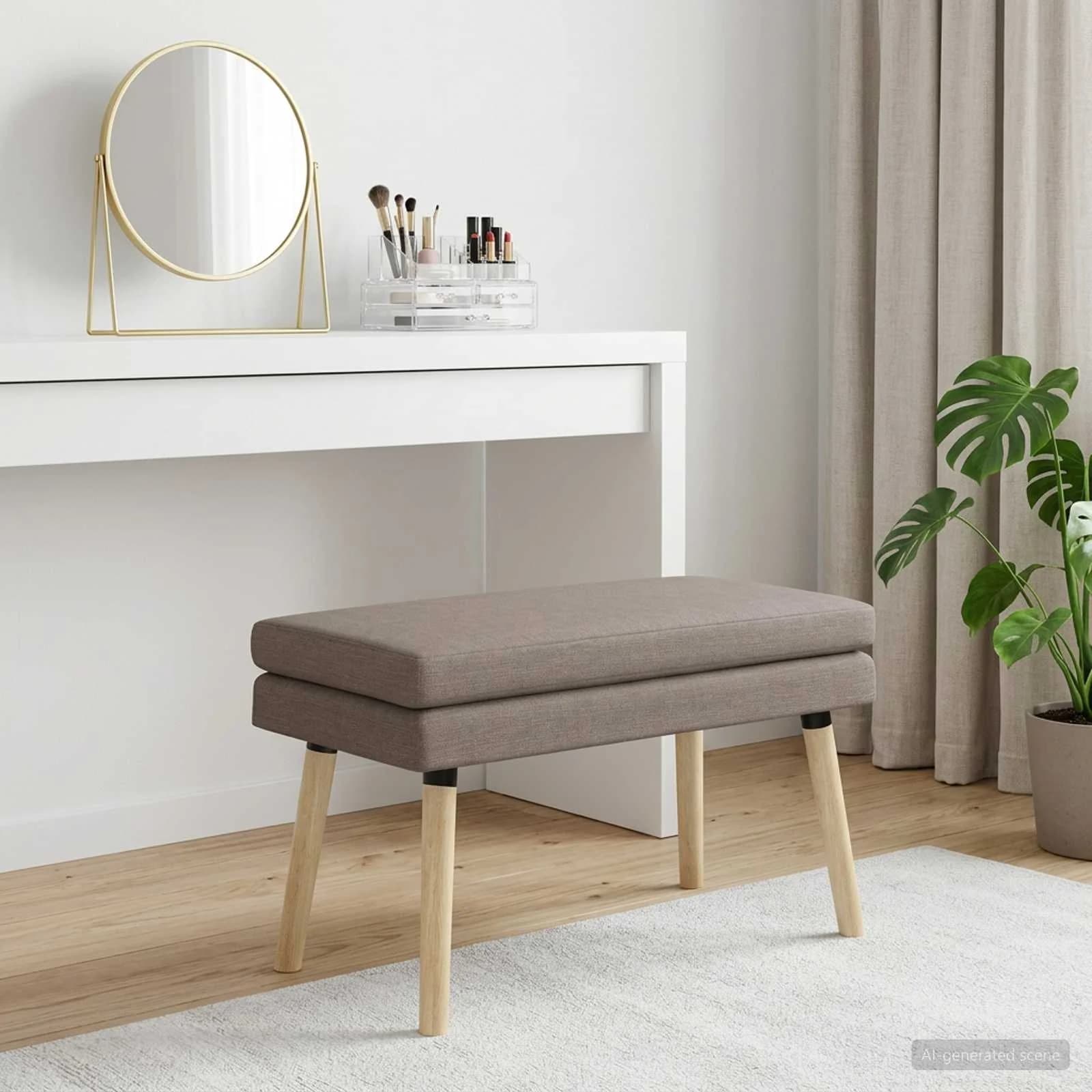 Dvojna klop Taupe 80 x 40 x 47 cm Blago - slika 4