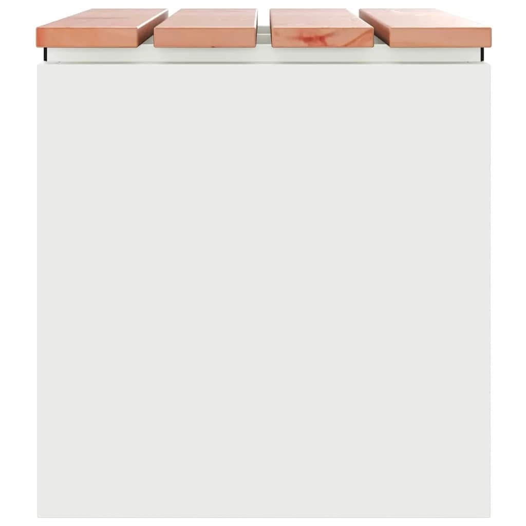 Vrtna klop Bela 60 x 40 x 43 cm Jeklo - slika 5