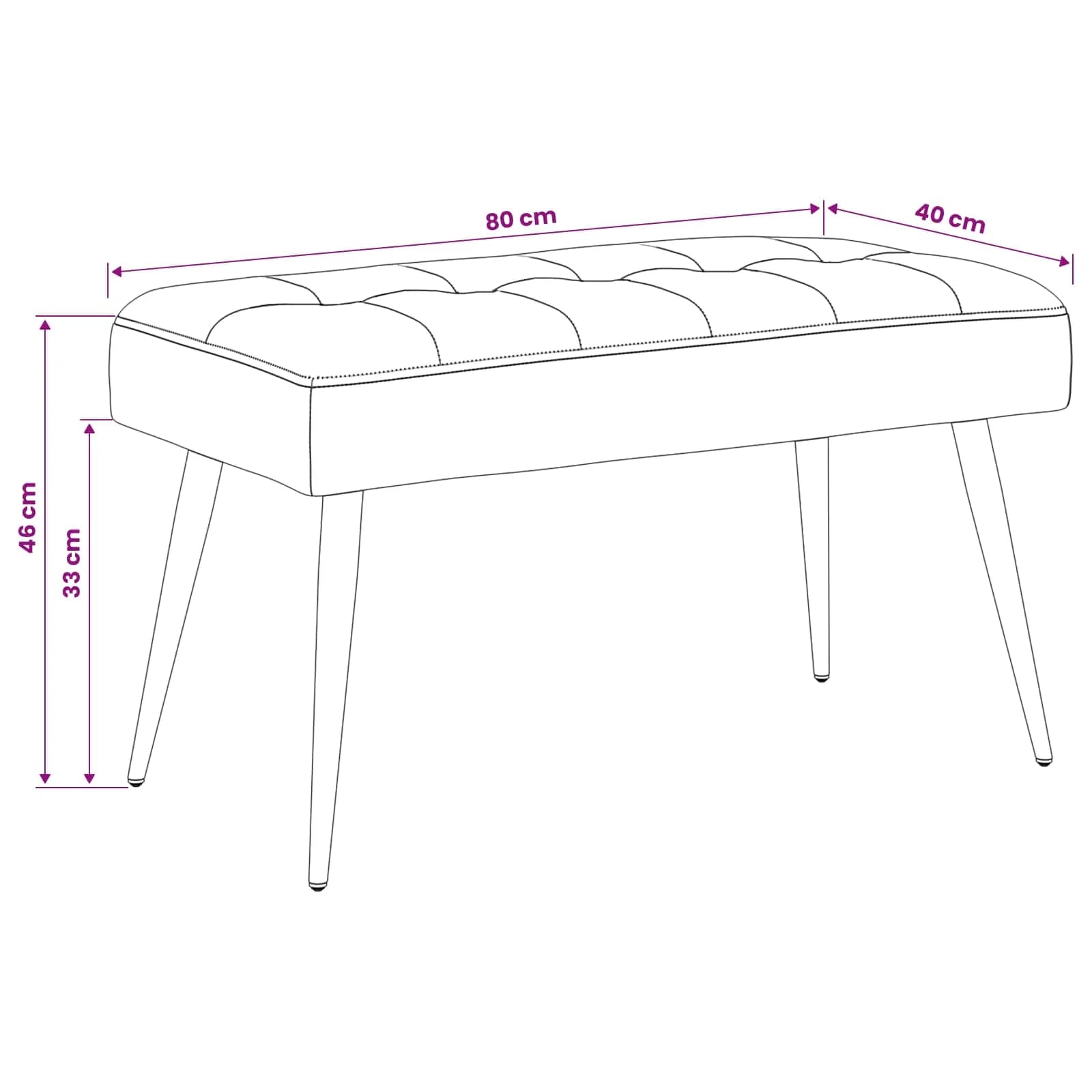 Klop s gumbnim oblazinjenjem Svetlo zelena 80 x 40 x 46 cm - slika 9