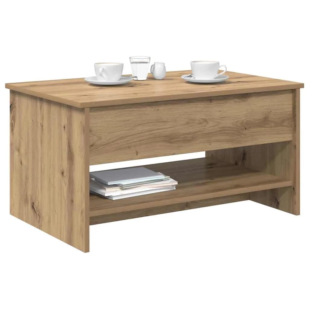 Klubska miza Umetni hrast 80 x 50,5 x 41,5 cm Inženirski les - slika 3