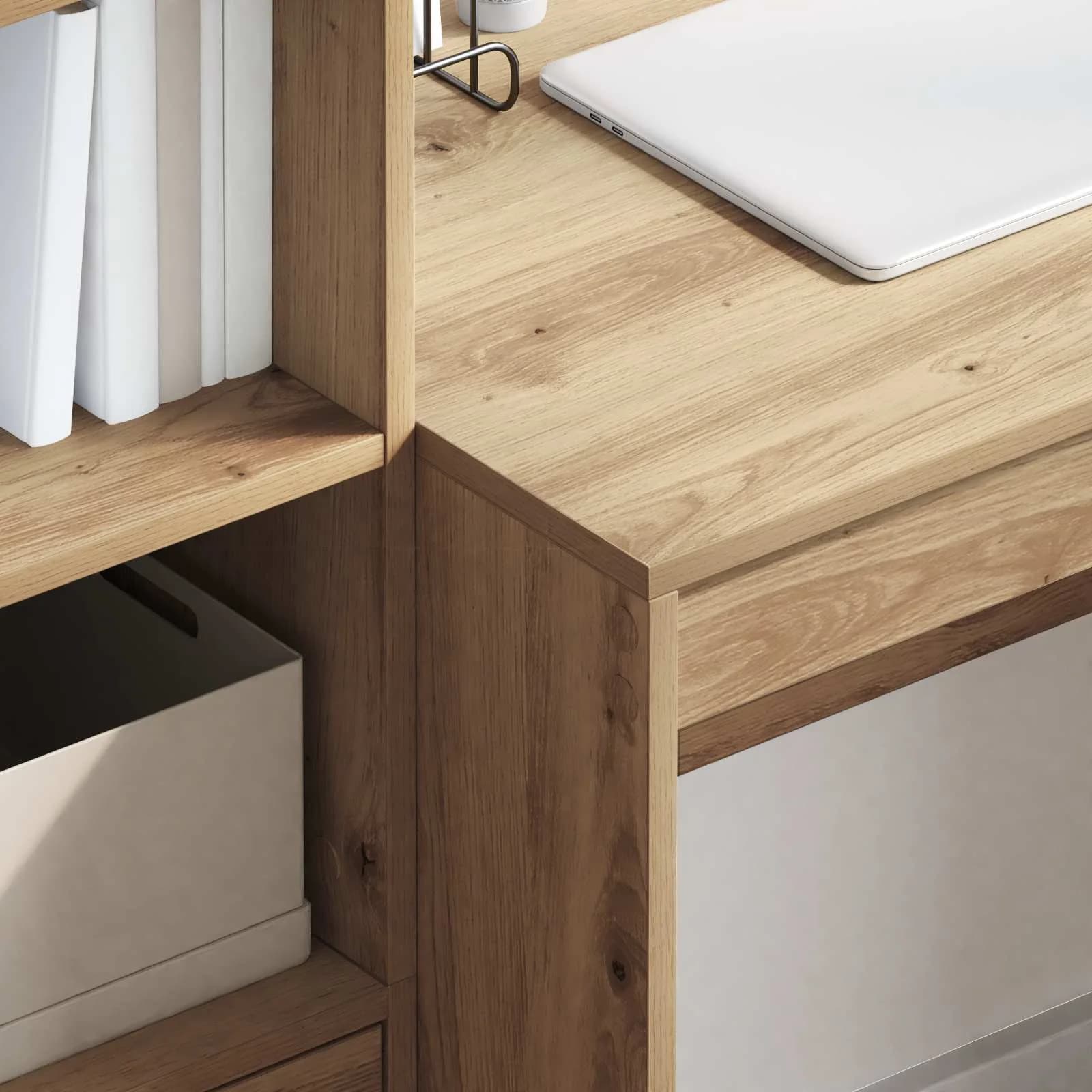 Miza Umetni hrast 145.5 x 50 x 127 cm 2 kos - slika 4