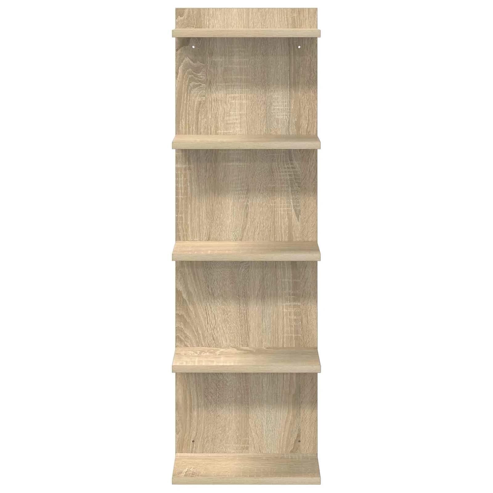 Stenska polica 2 kos Sonoma hrast 30 x 15 x 100 cm - slika 4