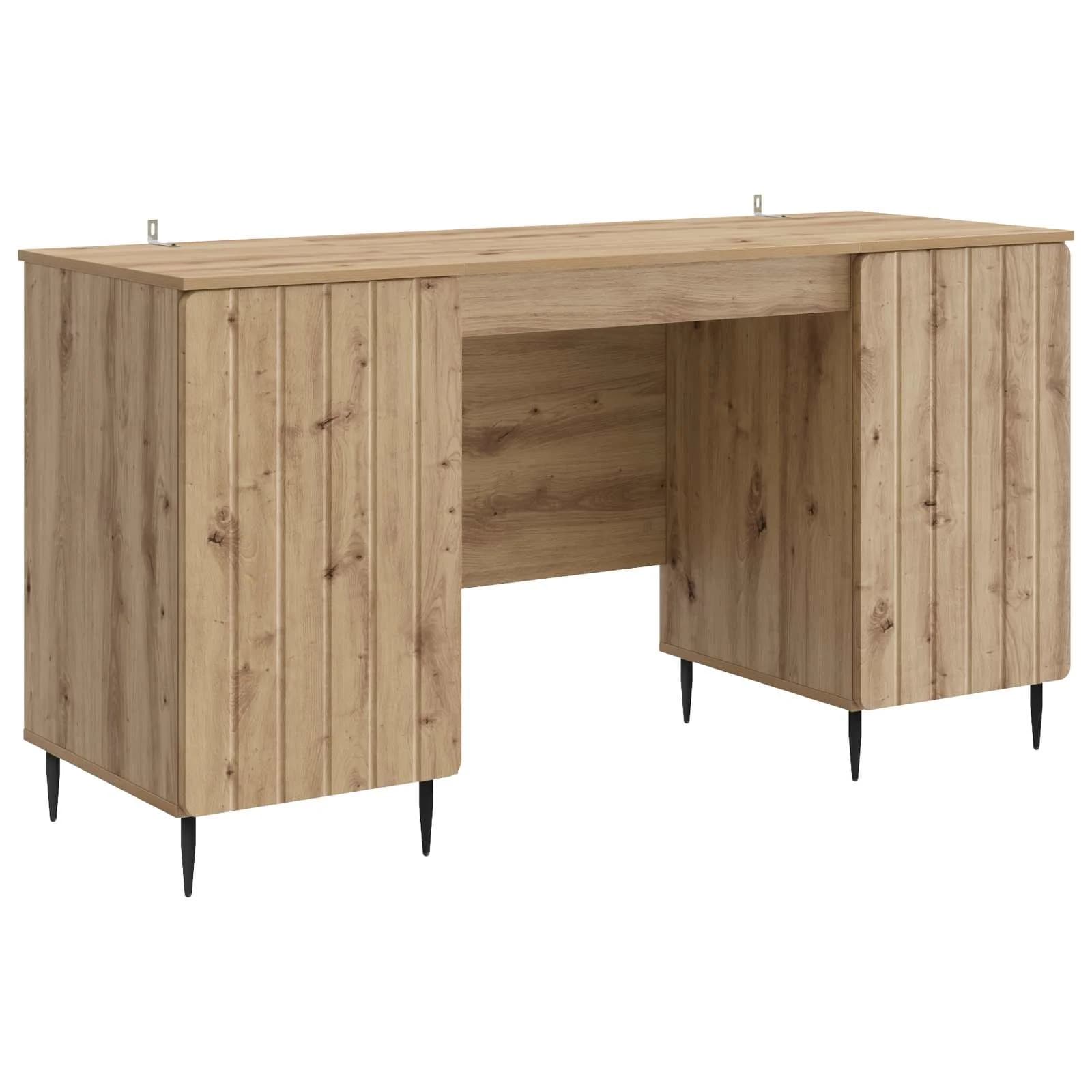 Miza Artisan hrast Inženirski les 142,5 x 50 x 75 cm - slika 2