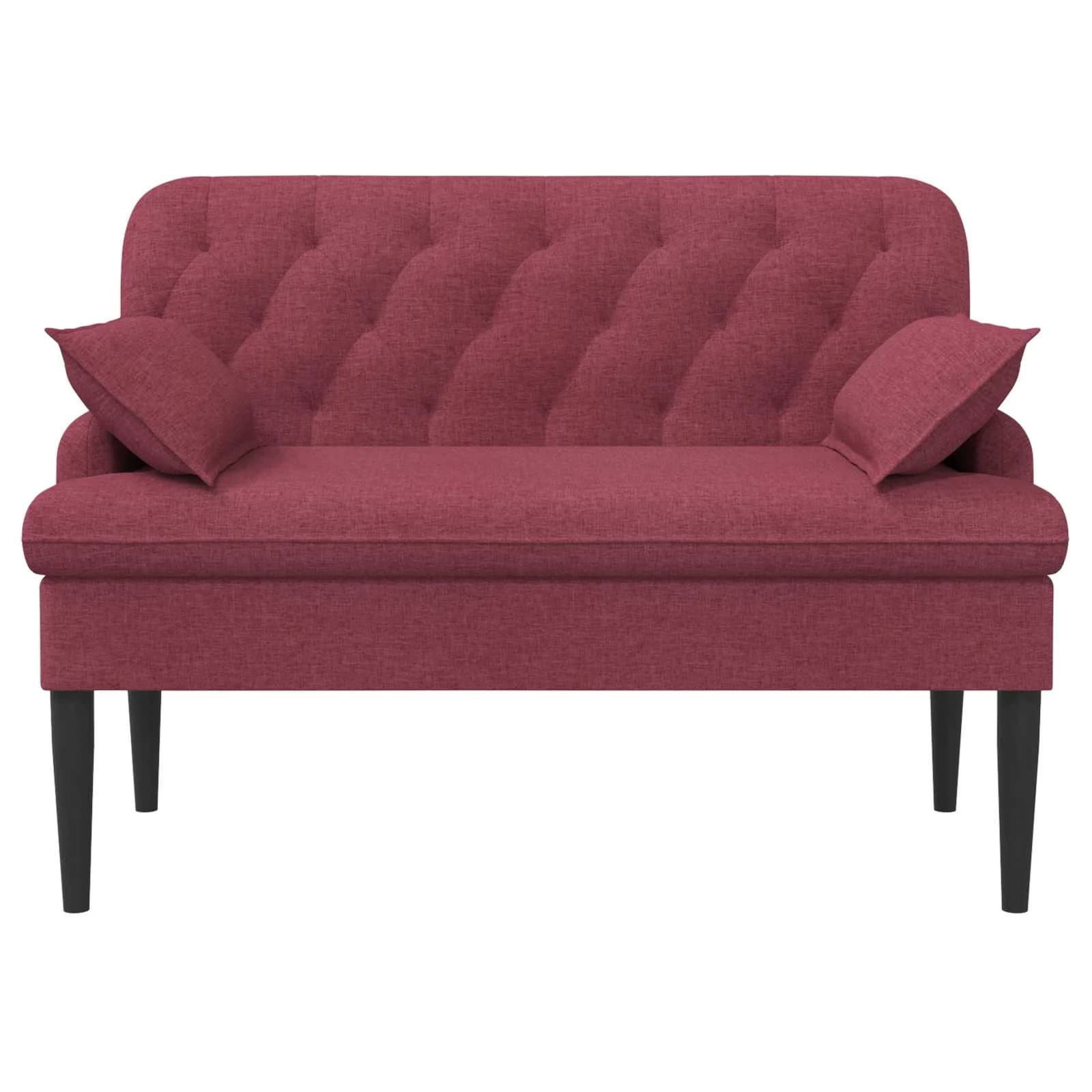 Dvojnica s gumbi Vinorodna rdeča 111 x 68 x 80 cm Blago - slika 3