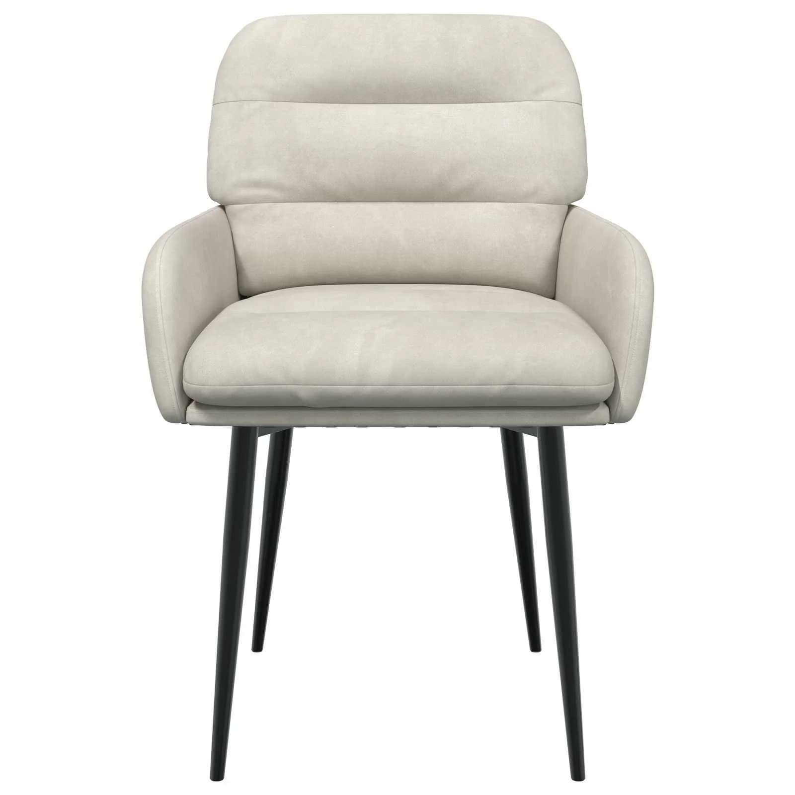 Jedilni stoli 2 kos Žamet Krem 59 x 59,5 x 90 cm - slika 3