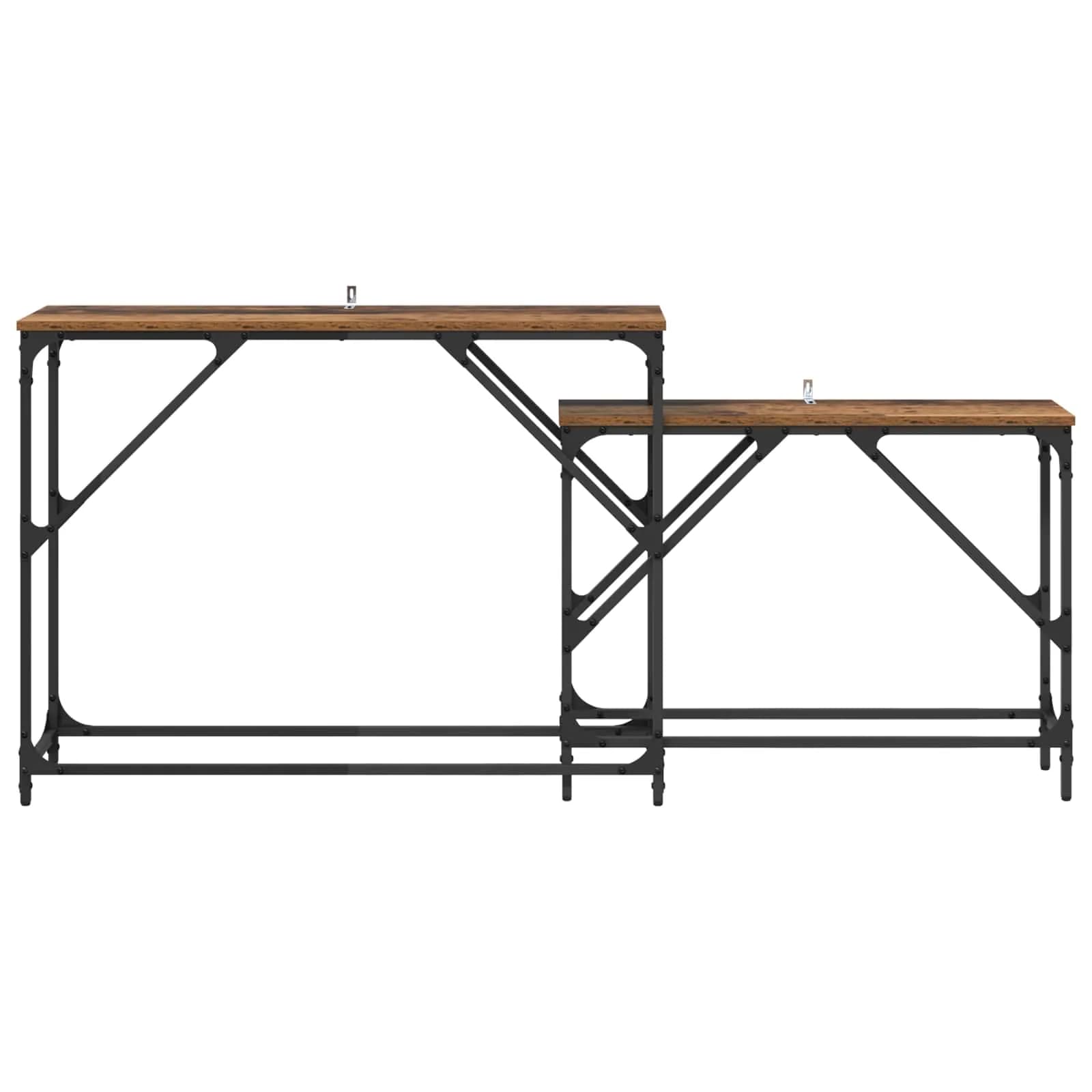 Konzolna miza 2 kos Star les 100 x 28 x 75 cm Inženirski les - slika 5
