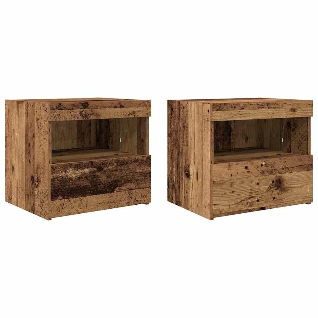 Nočna omarica 2 kos Star les 50 x 40 x 45 cm Inženirski les - slika 2