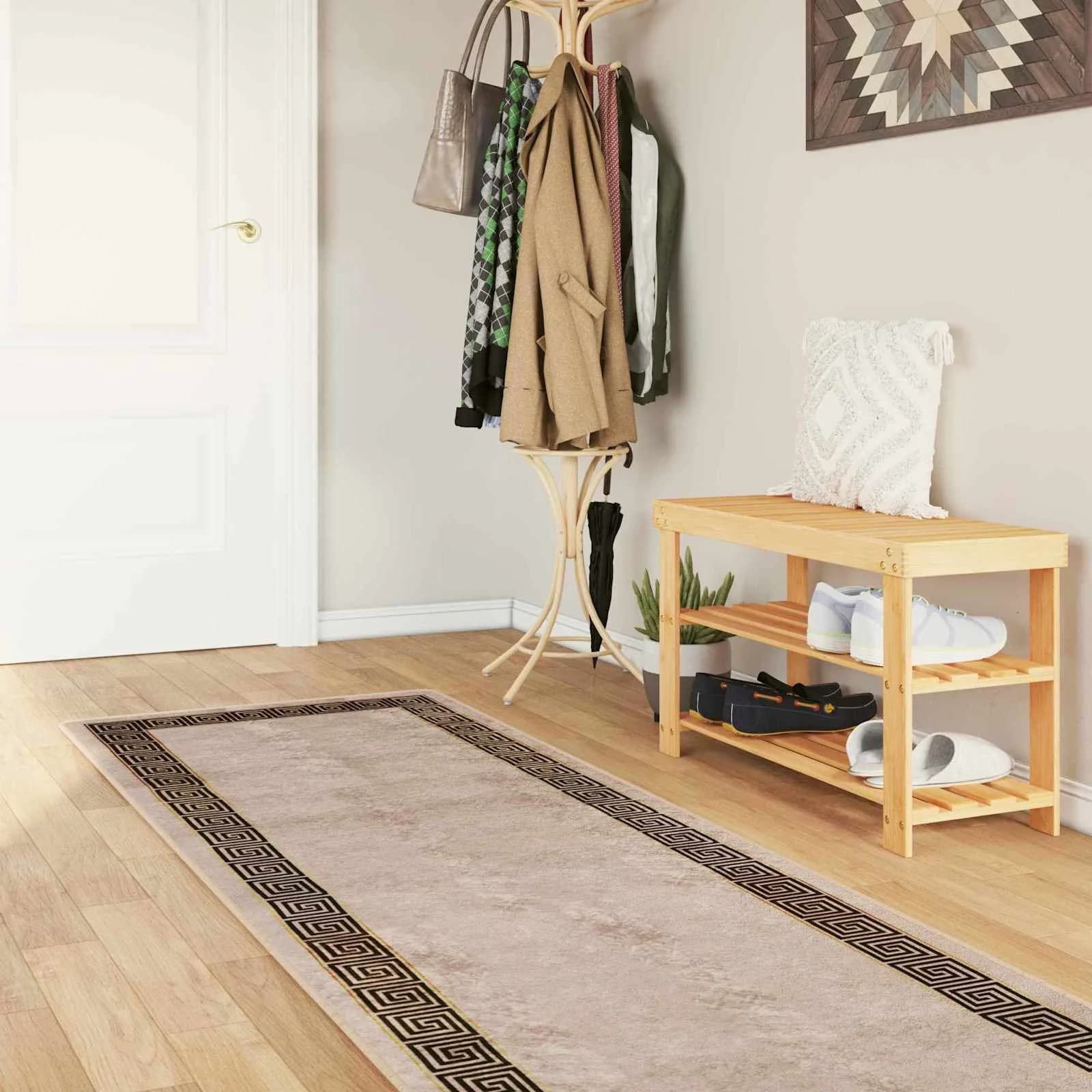 Preproga runner MARSA Črna 100 x 400 cm Poliester in PVC