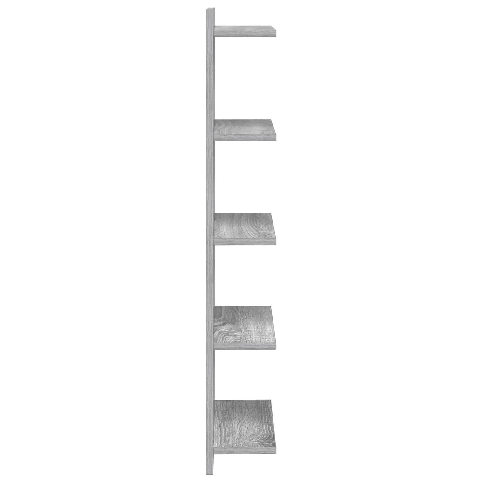 Stenska polica 2 kos Siva Sonoma 30 x 15 x 100 cm - slika 5