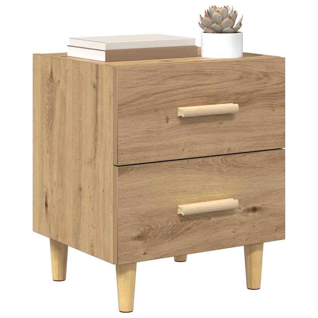 Posteljna omarica Umetni hrast 40 x 35 x 47.5cm Inženirski les - slika 3