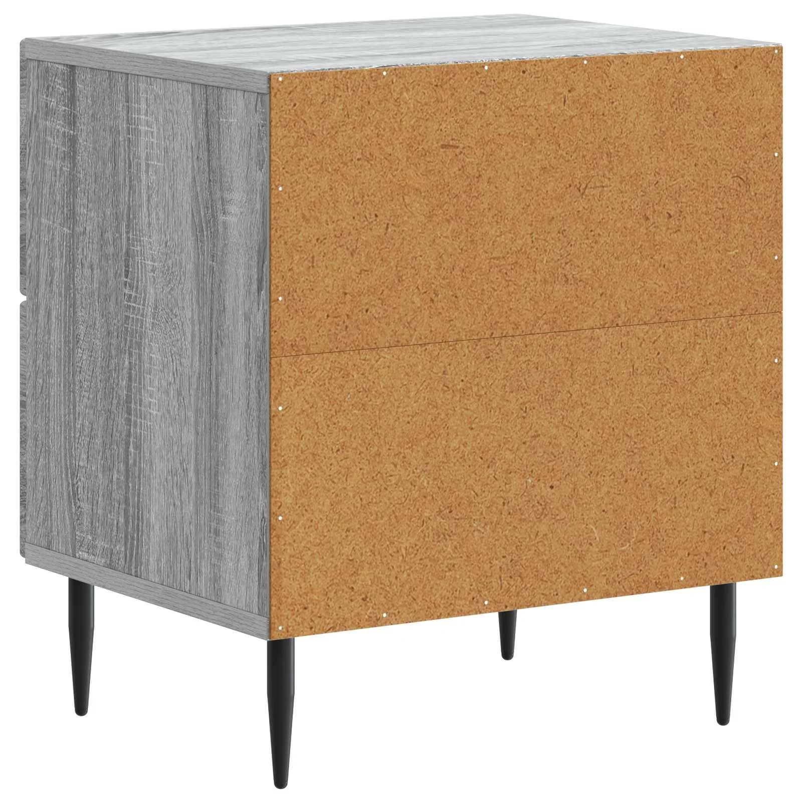 Nočna omarica Siva Sonoma 43 x 34,5 x 47,5 cm Inženirski les - slika 7