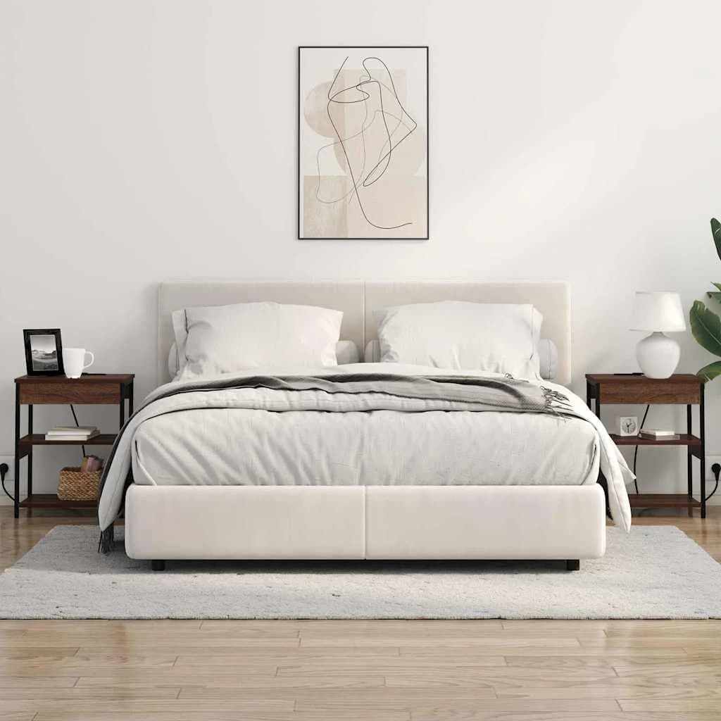 Nočna omarica 2 kos Rjav hrast 41 x 31 x 51 cm Inženirski les - slika 4