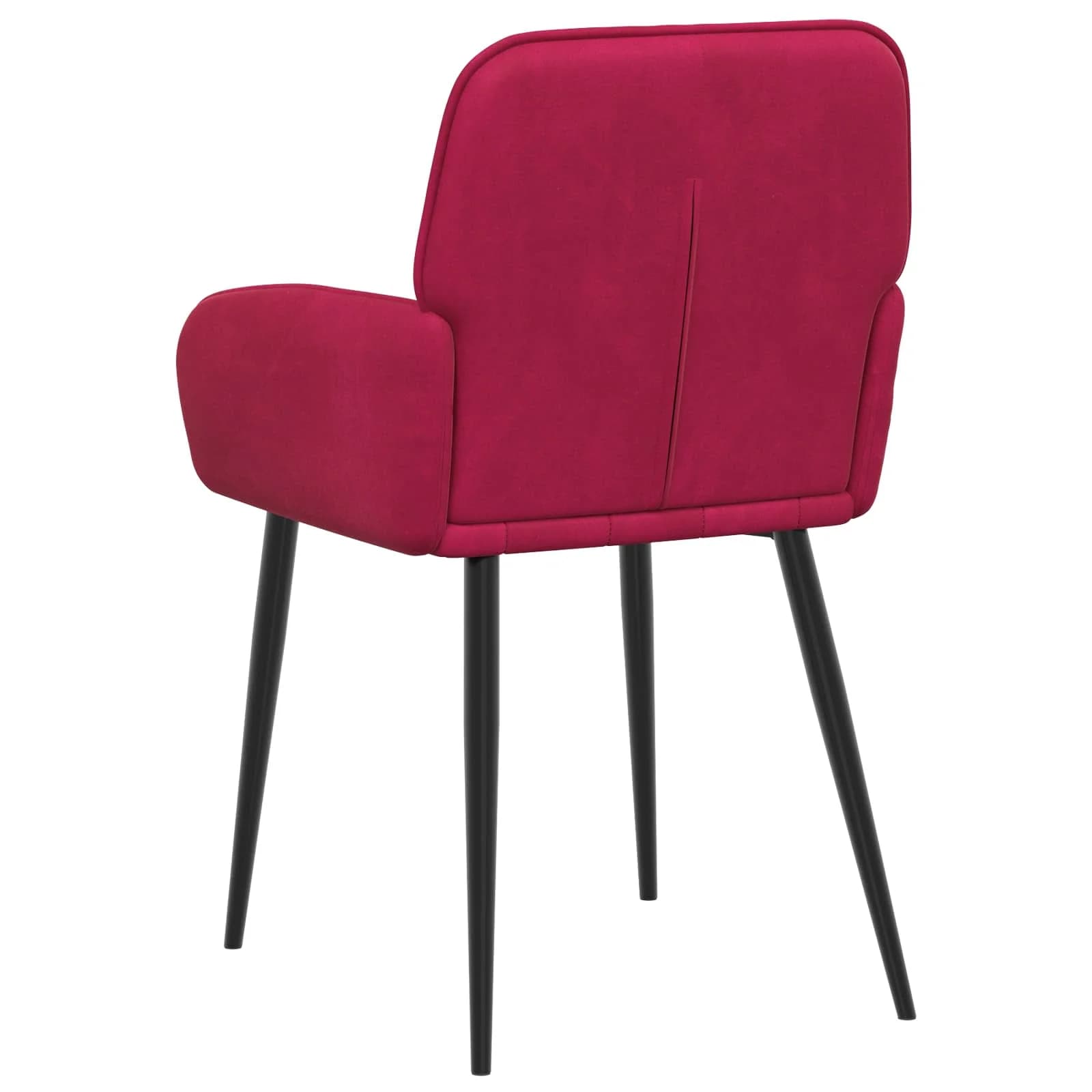 Jedilni stoli 6 kos Žamet Vinorodna rdeča 57 x 50 x 85 cm - slika 5