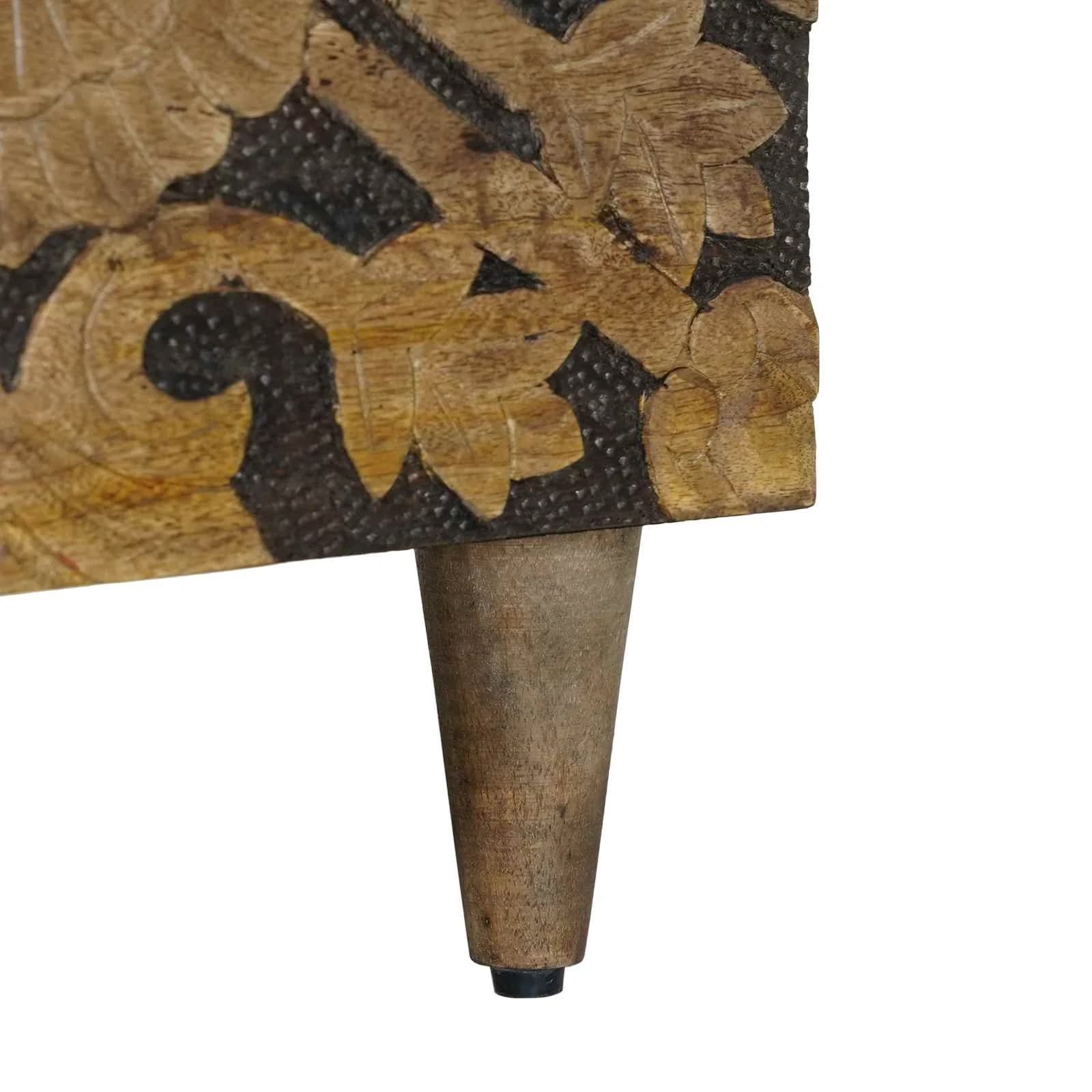Klubska miza Rjava 80 x 50 x 40 cm Masiven les manga - slika 8