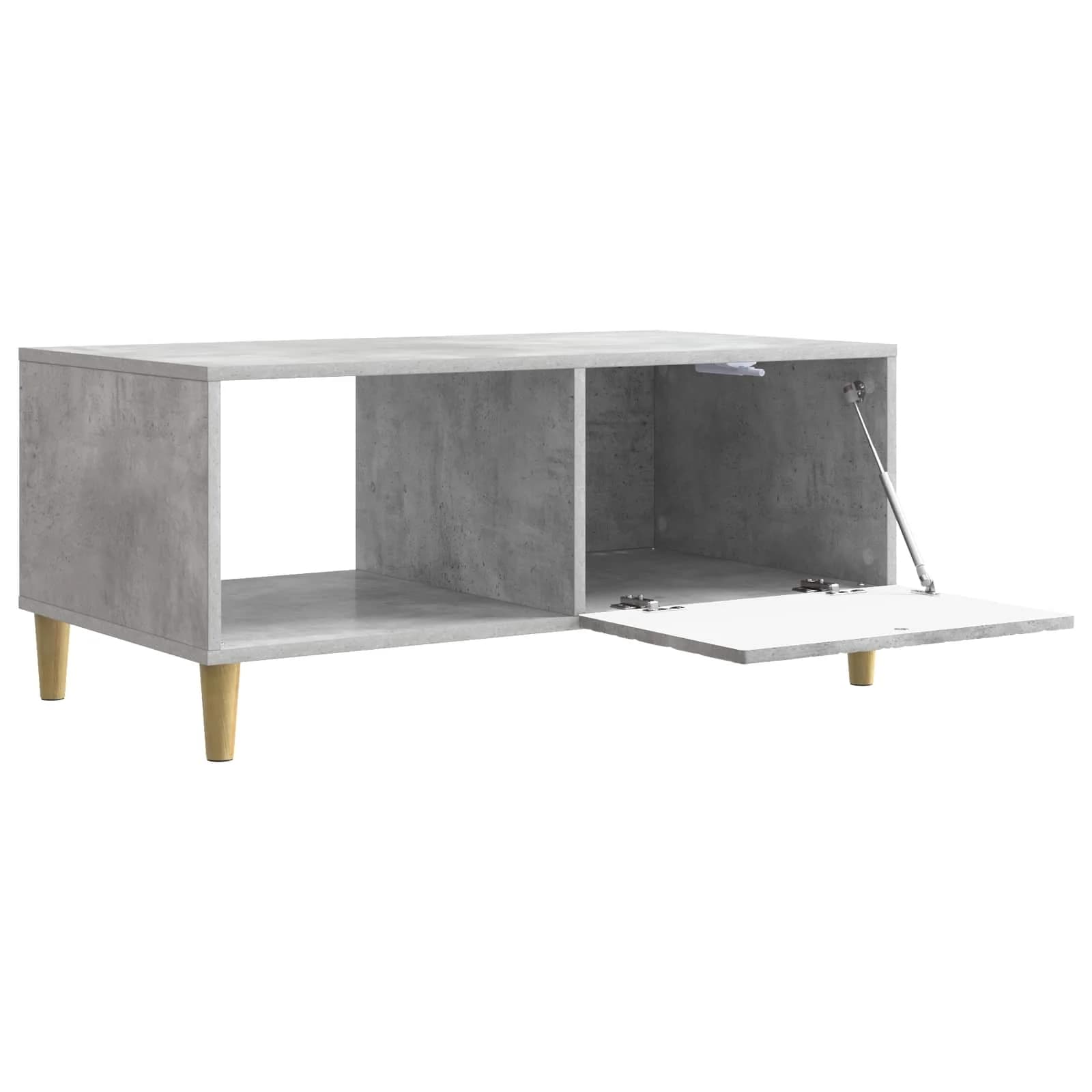 Klubska miza Betonsko siva 90 x 50 x 40 cm Inženirski les - slika 3